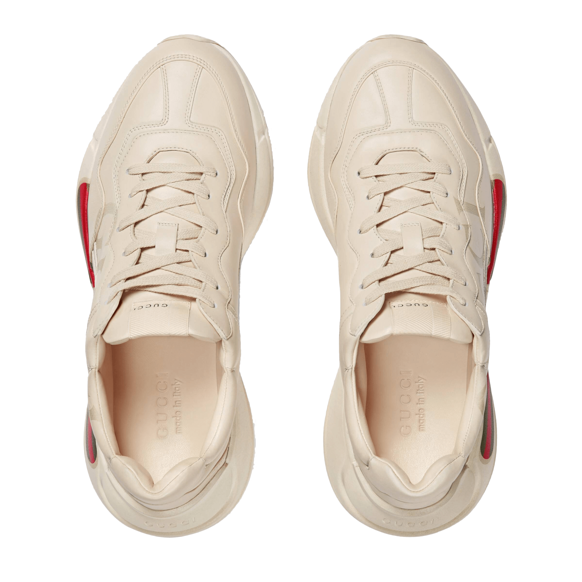 Gucci Men's Rhyton Gucci Logo Leather Sneaker