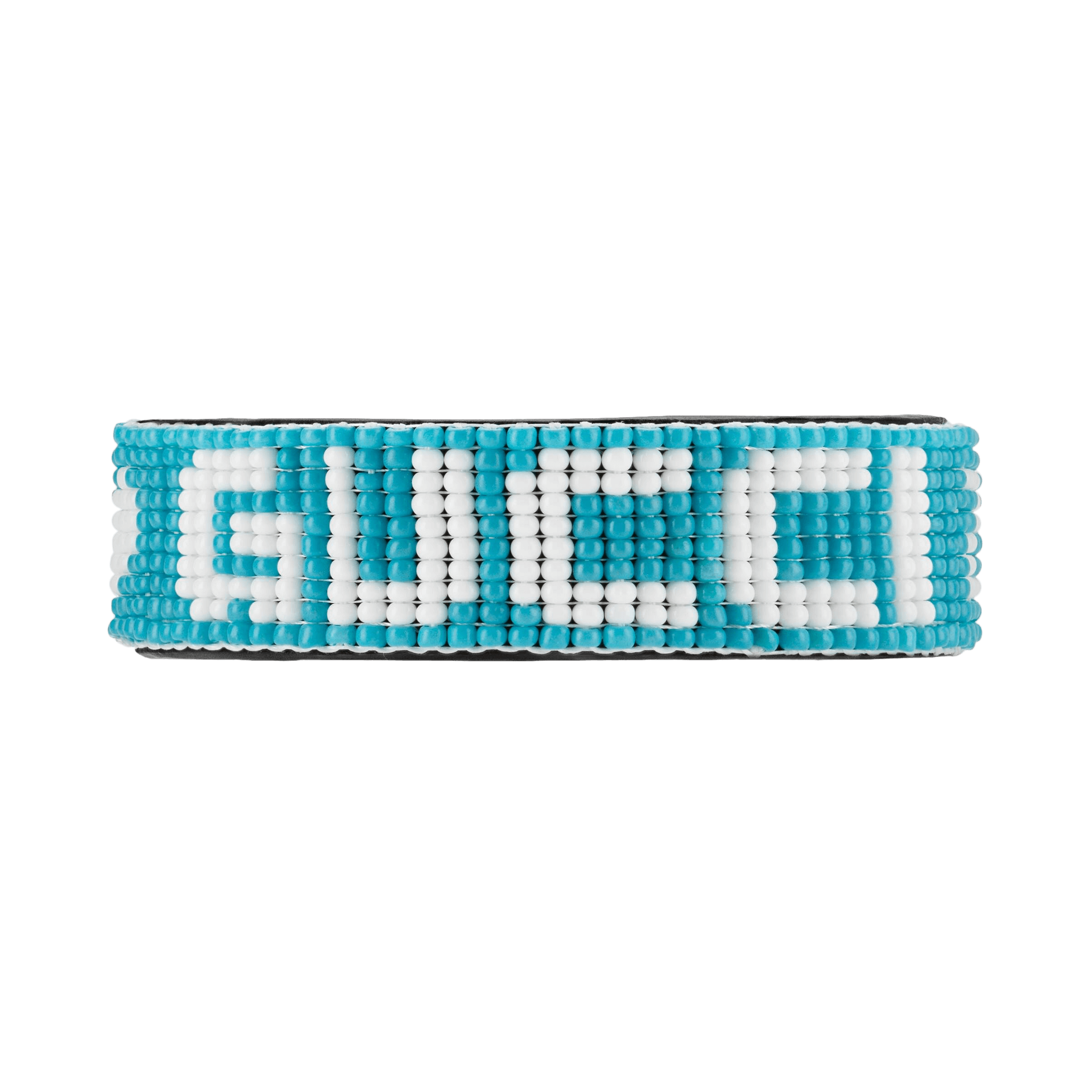 Gucci Leather Beaded 'Gucci' Bracelet blue