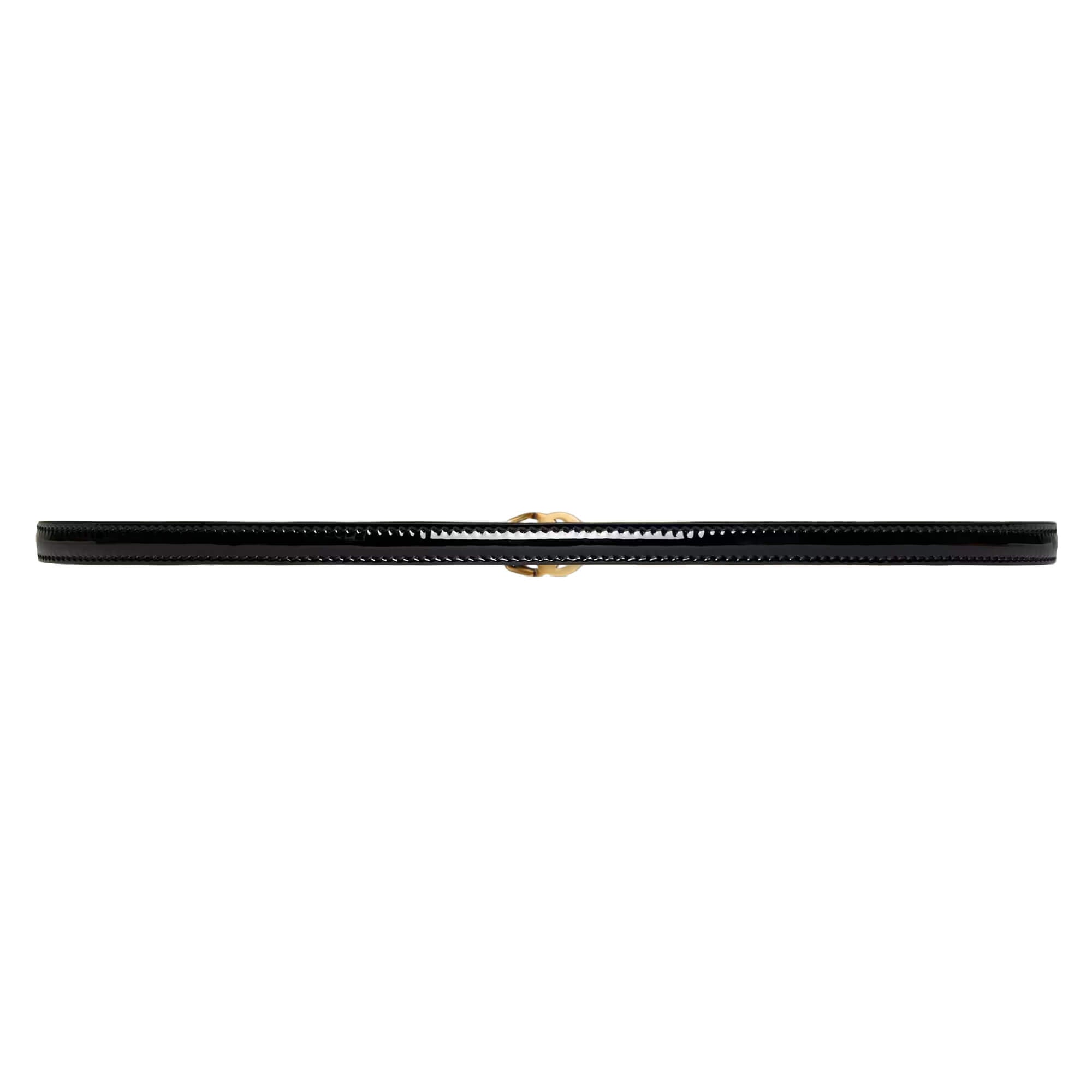Gucci Thin Patent Double G Belt