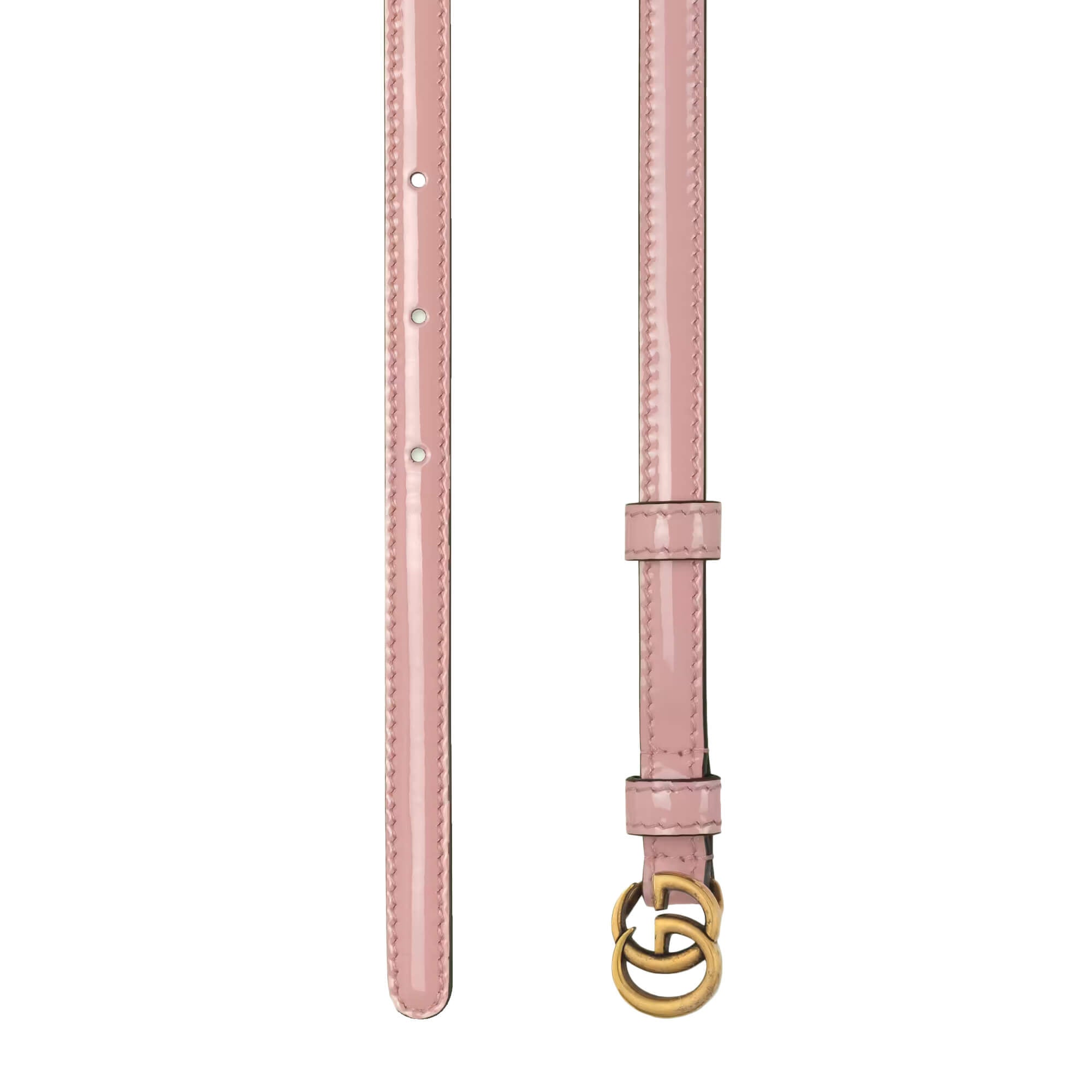 Gucci Thin Patent Double G Belt