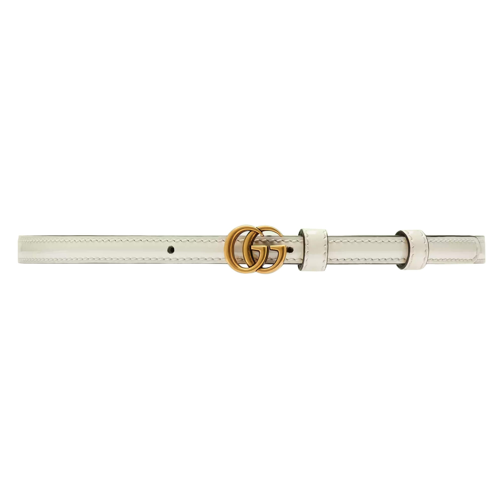Gucci Thin Patent Double G Belt