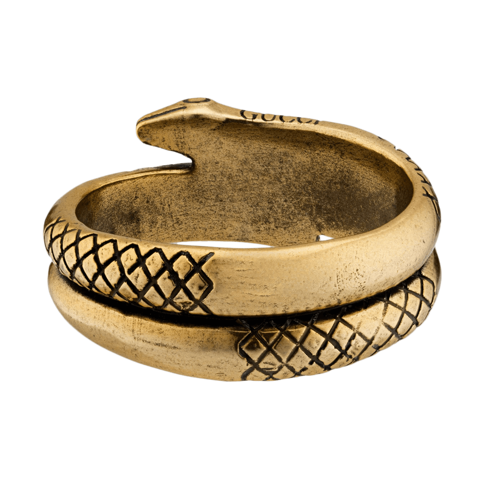 Gucci Snake Metal Effect Resin Bracelet