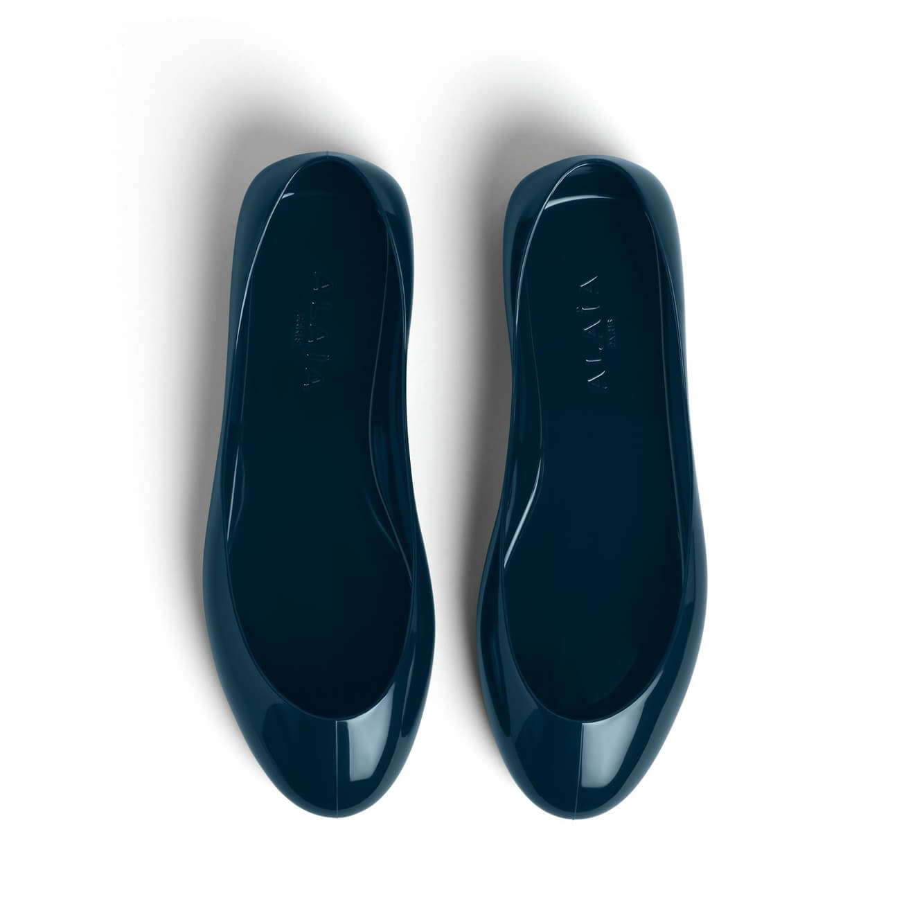 Alaïa Ballet Flats In Fishnet & Rubber Overshoes