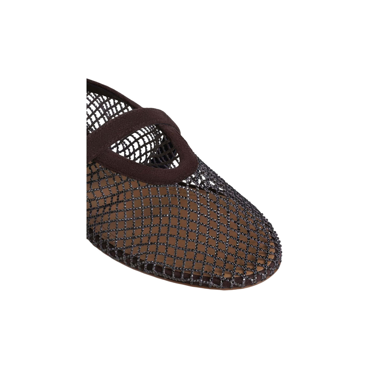 Alaïa Ballet Flats In Strass Fishnet