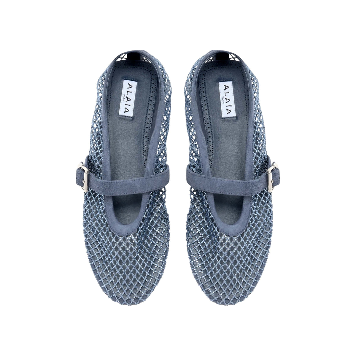 Alaïa Ballet Flats In Strass Fishnet