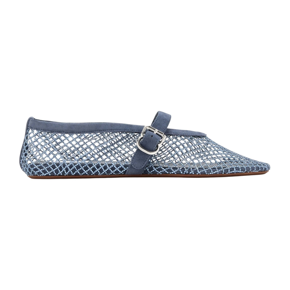 Alaïa Ballet Flats In Strass Fishnet
