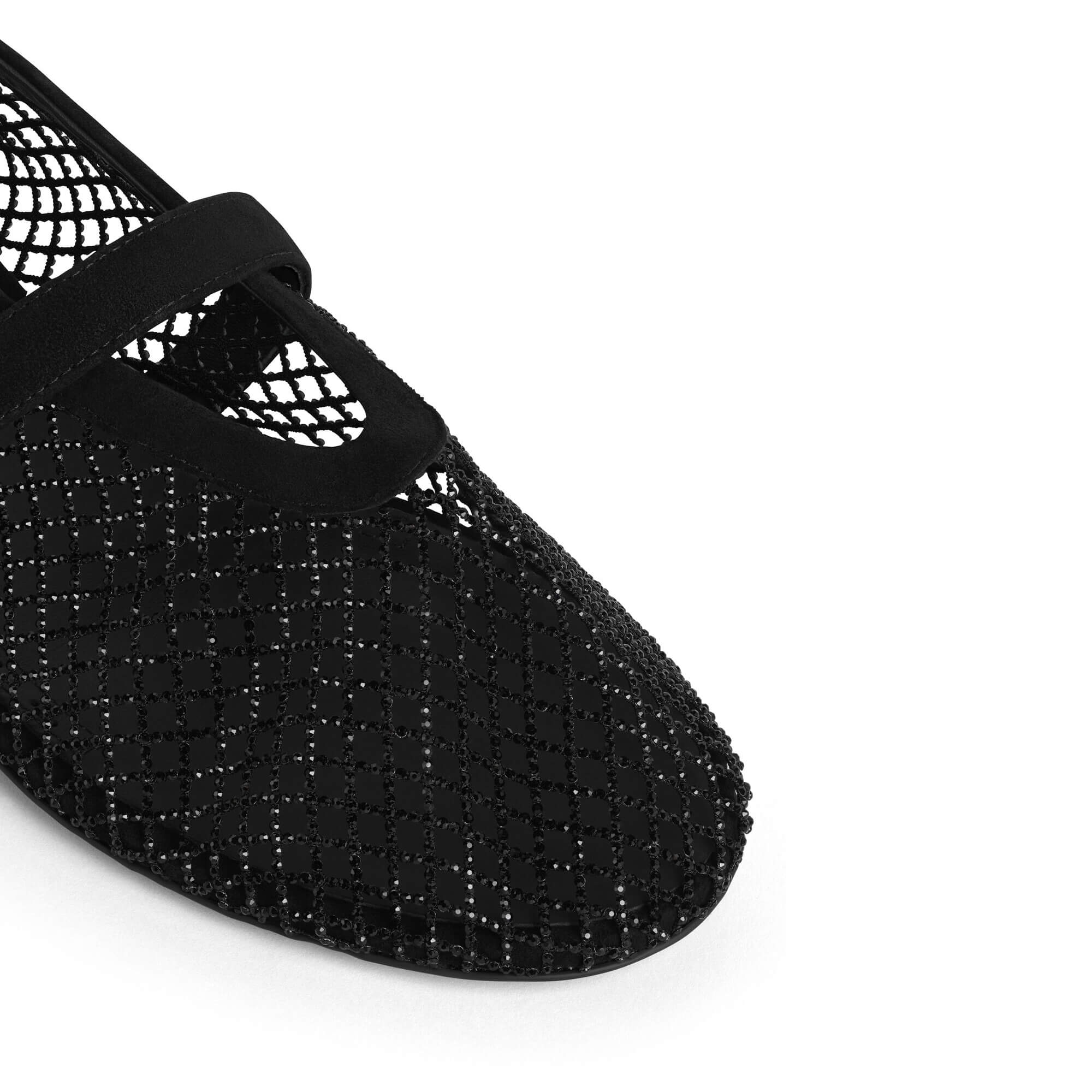 Alaïa Ballet Flats In Strass Fishnet