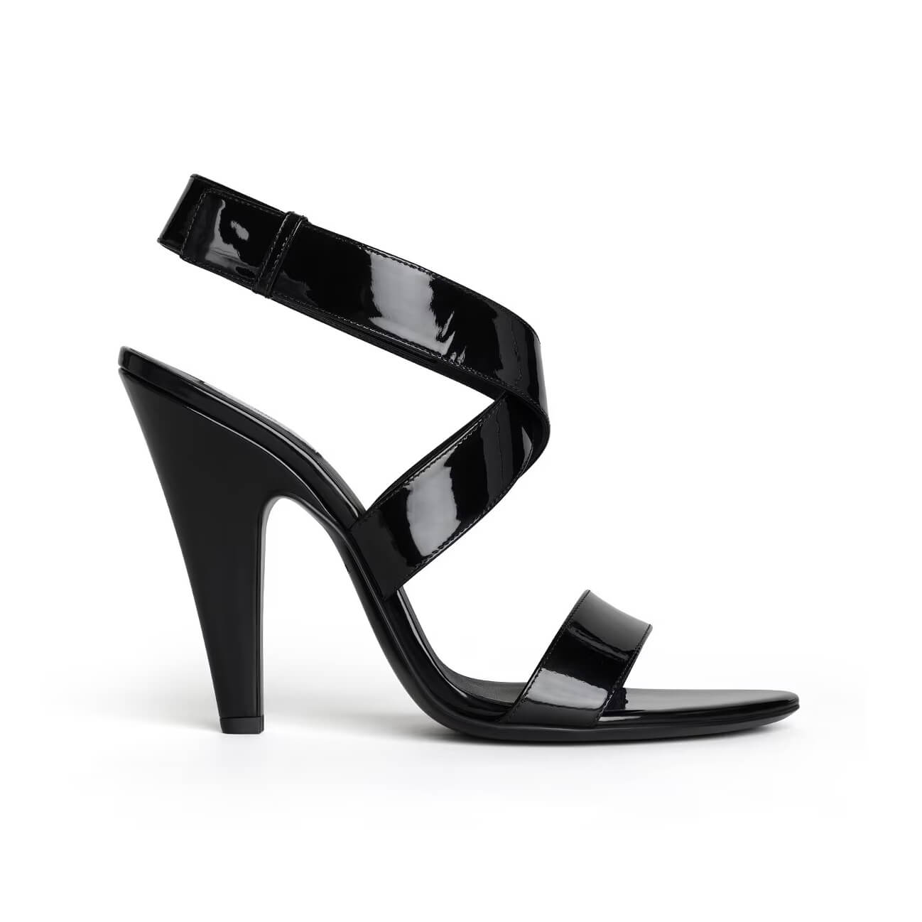 Alaïa Cone Sandals In Patent Calfskin