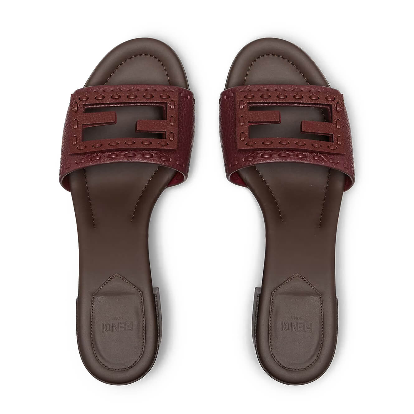 Fendi Baguette Medium-heel Slides