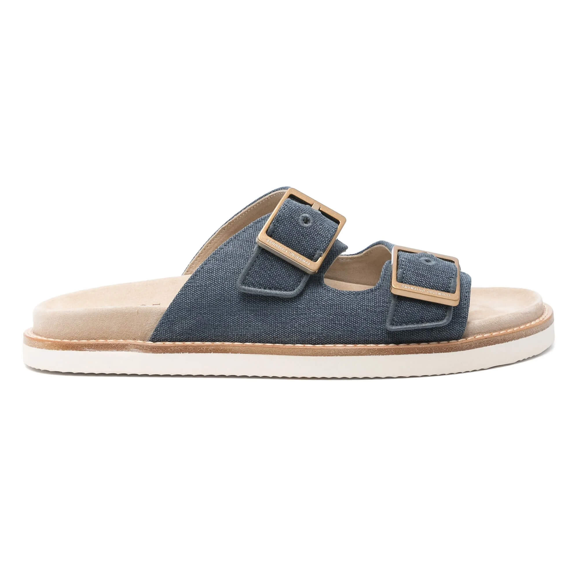 Brunello Cucinelli Canvas Slides