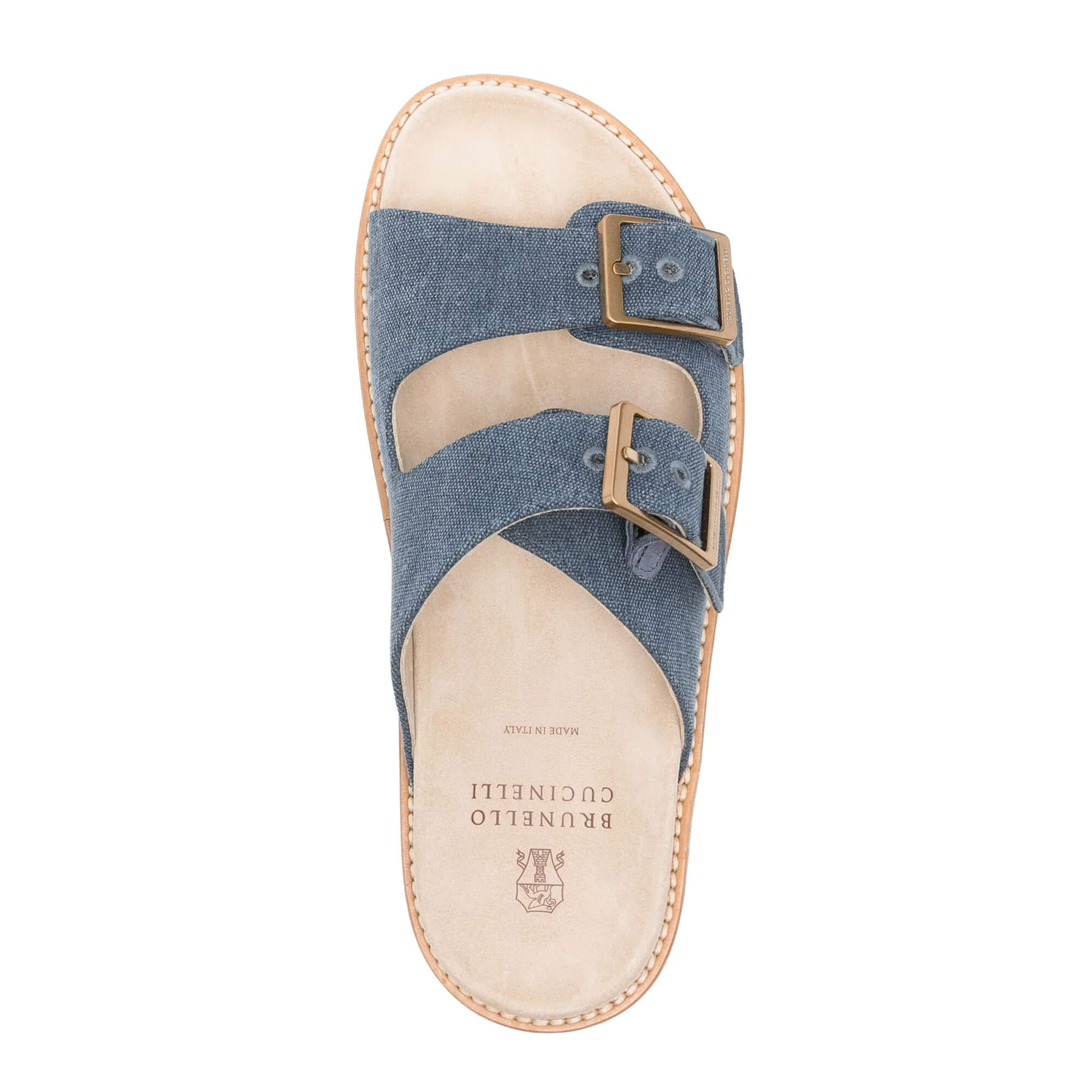 Brunello Cucinelli Canvas Slides