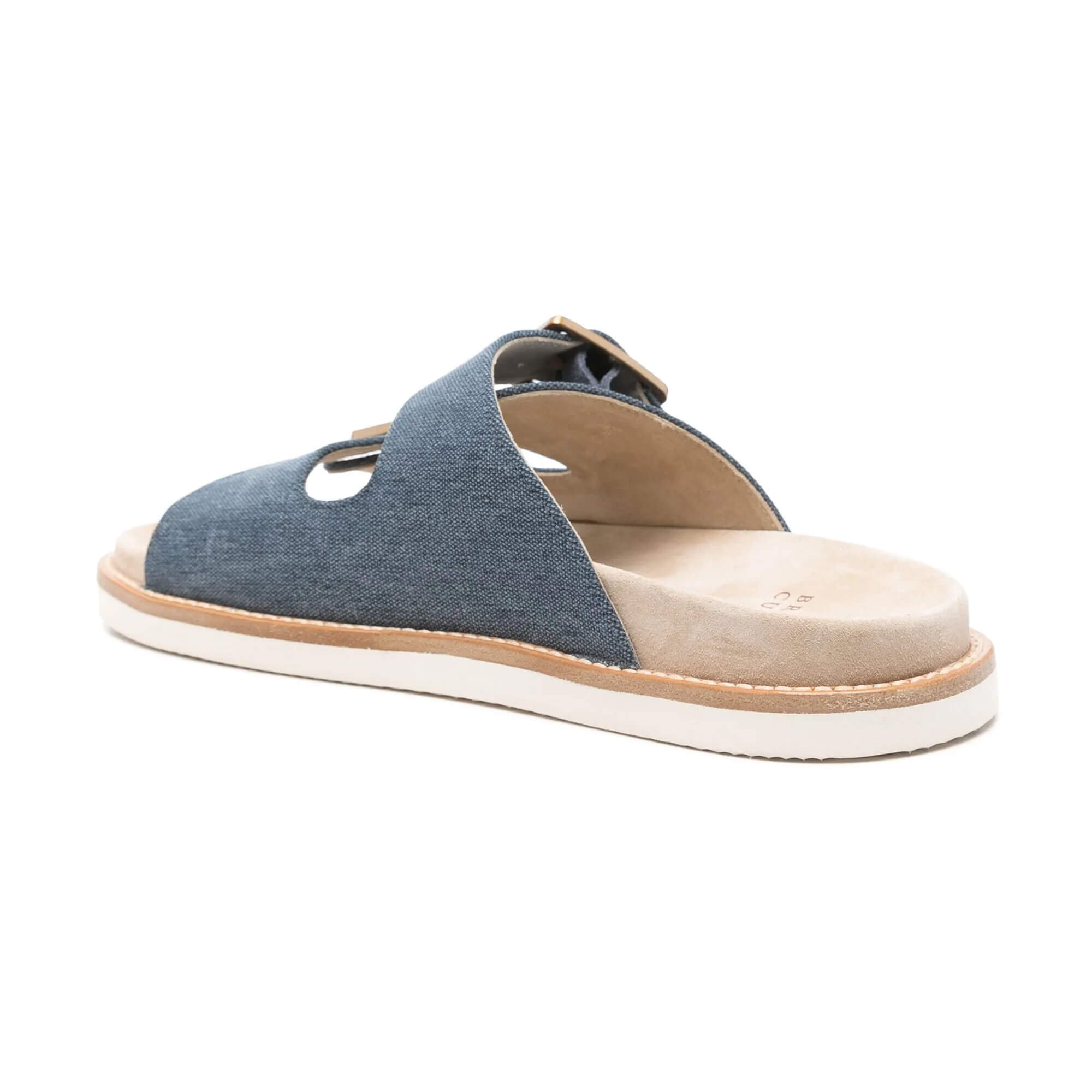 Brunello Cucinelli Canvas Slides