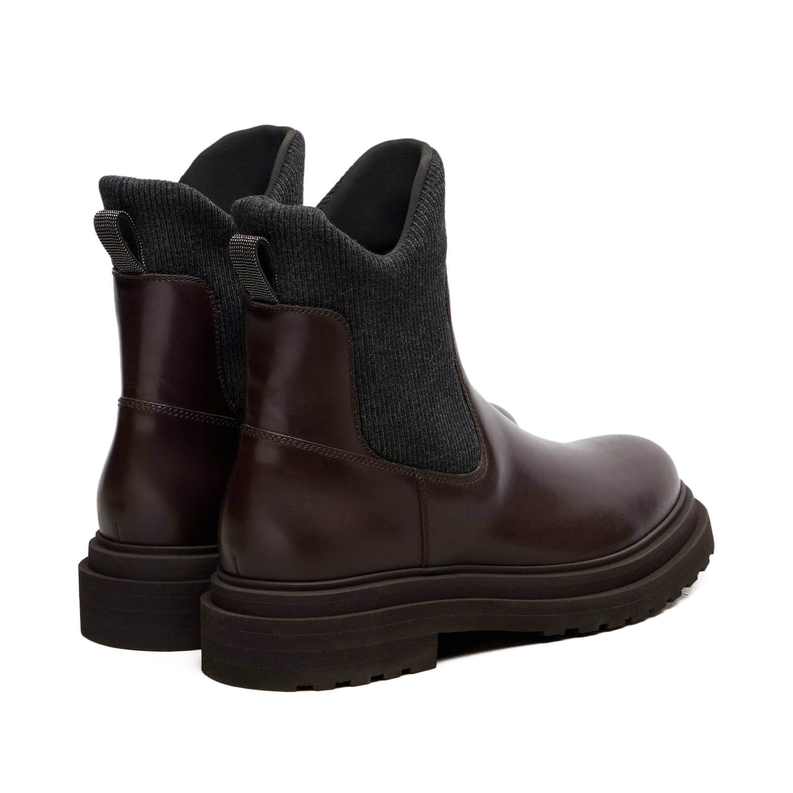 Brunello Cucinelli Leather Sock Boots