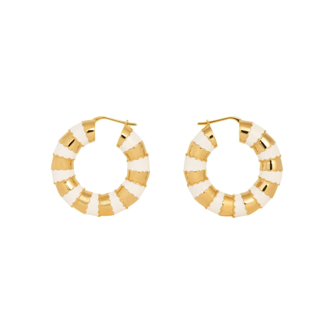 Celine Frosted Hoop Earrings
