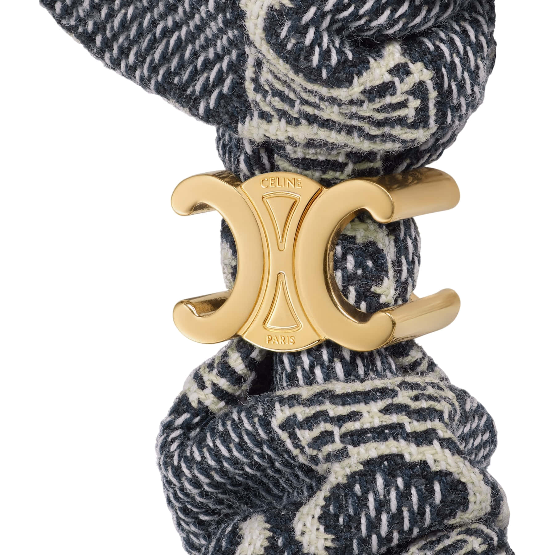 Celine Jacquard Triomphe Scrunchy