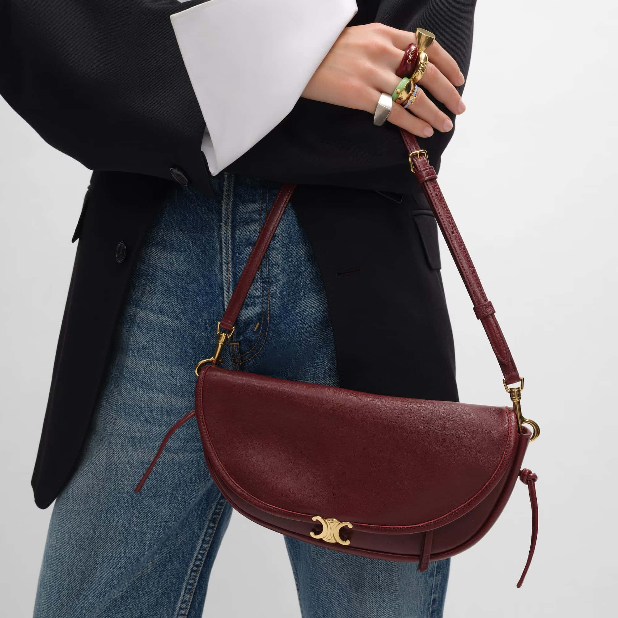 Celine Little Halfmoon Soft Triomphe Bag