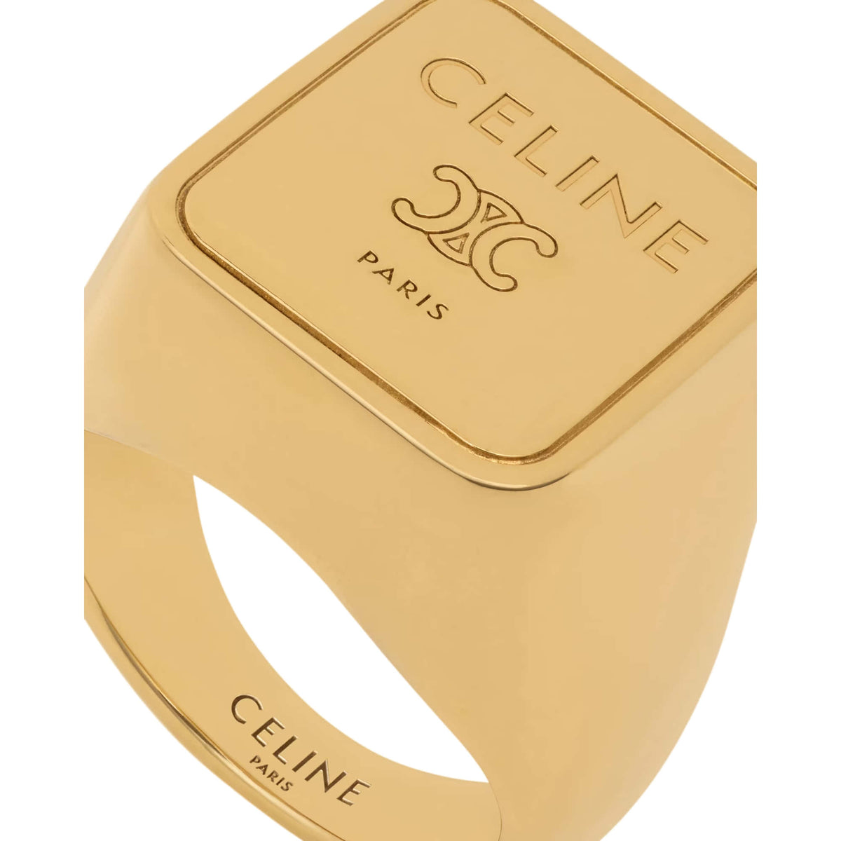 Celine Triomphe Square Signet Ring