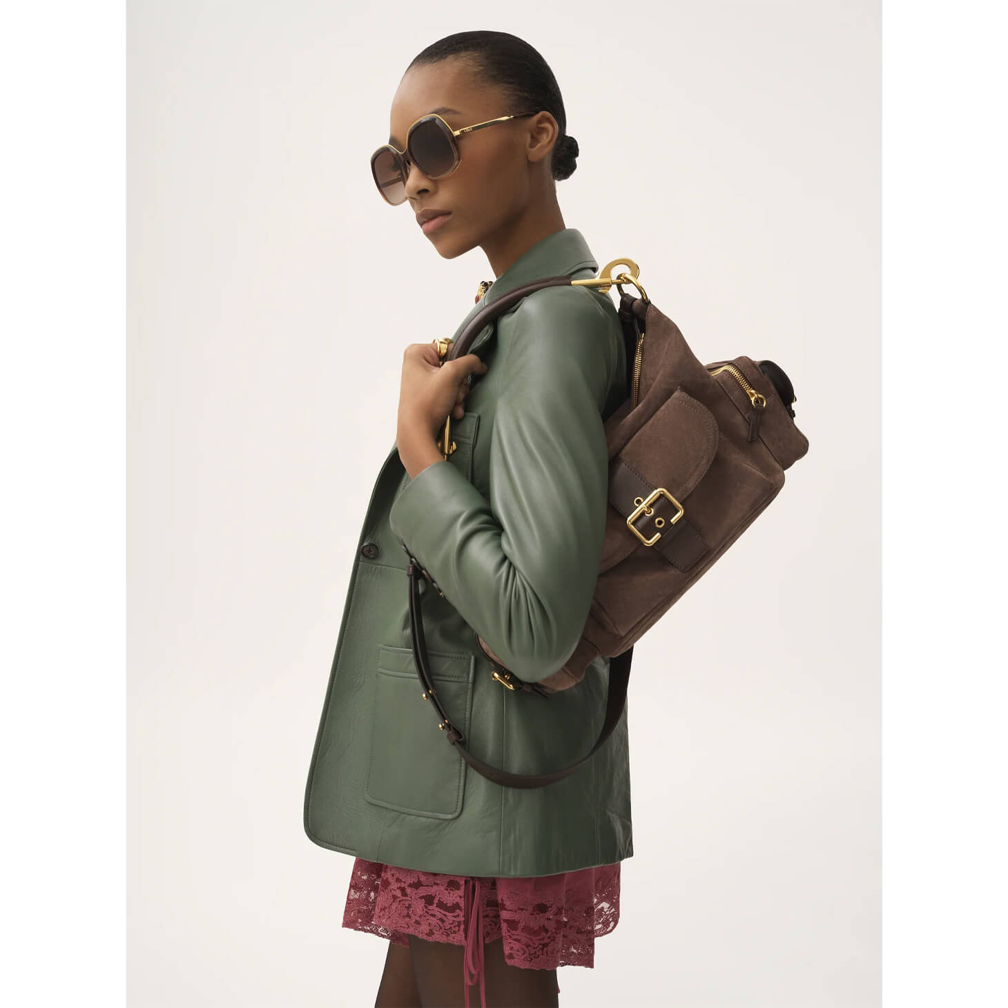 Chloé Camera Bag In Suede Leather