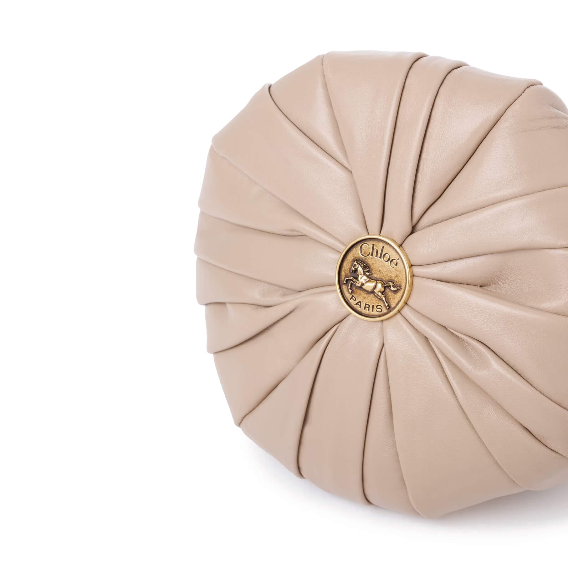Chloé Plissé Shoulder Bag With Chain In Pleated Leather