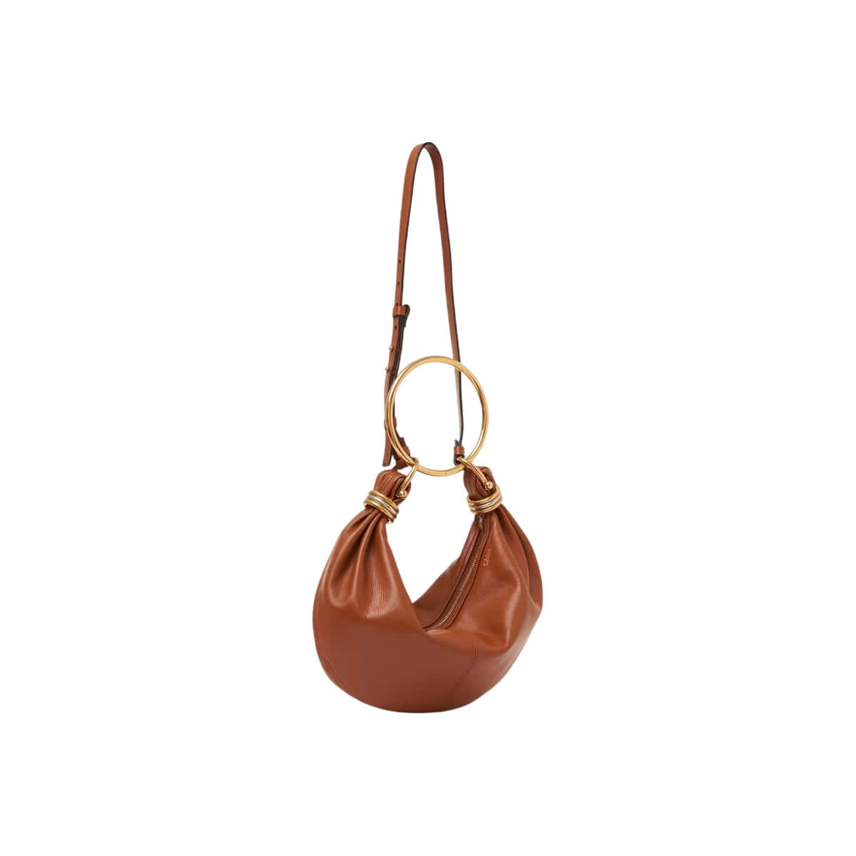 Chloé Small Bracelet Hobo Bag In Grained Leather
