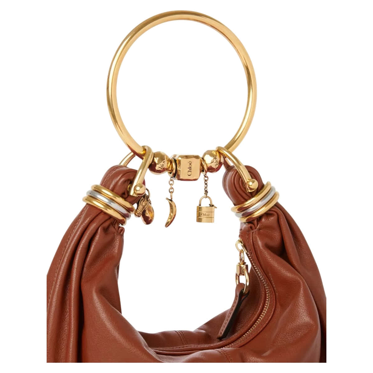 Chloé Small Bracelet Hobo Bag In Grained Leather