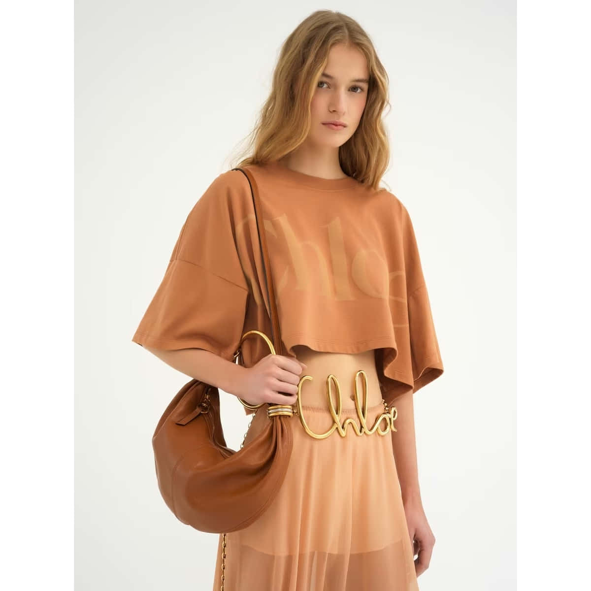 Chloé Small Bracelet Hobo Bag In Grained Leather