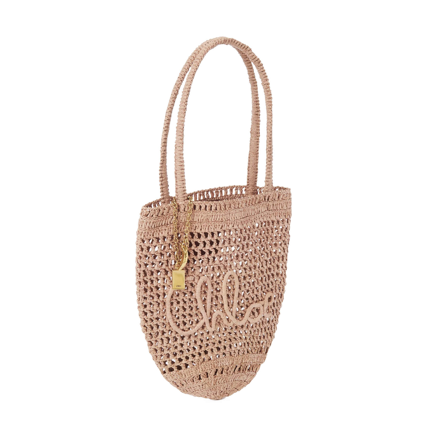 Chloé Small Summer Banana Tote Bag In Raffia