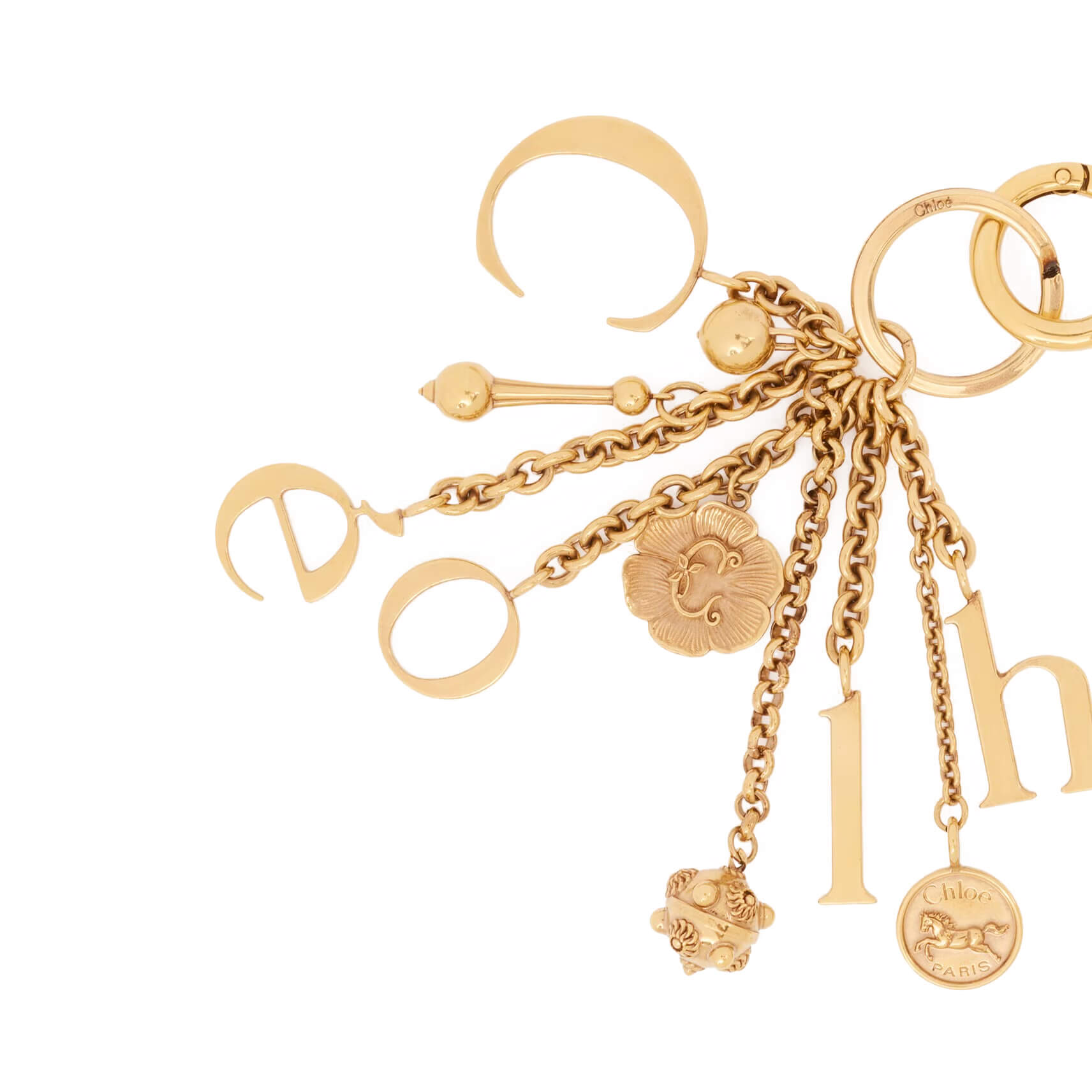 Chloé Symbols Logo Key Ring Bag Charm