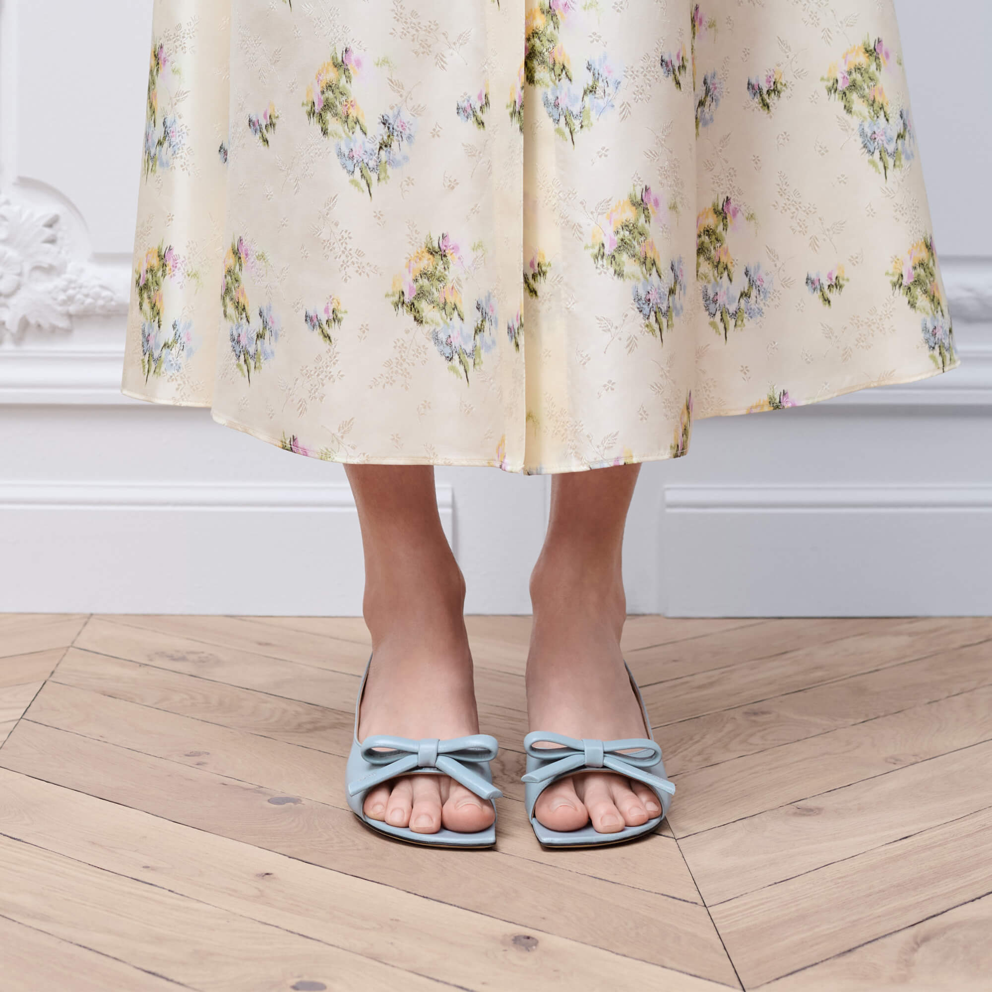 Dior Bow Heeled Slingback Sandal