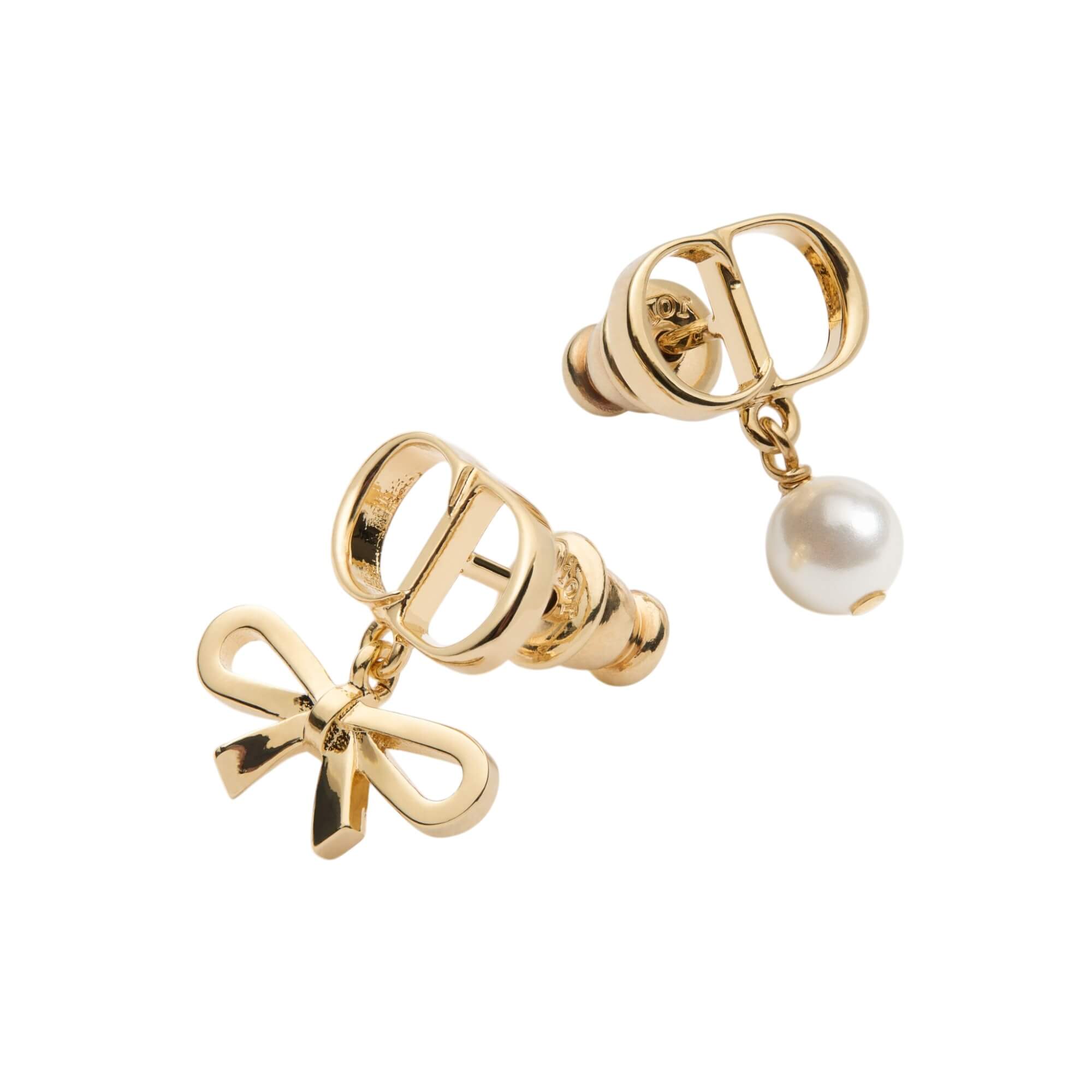 Dior CD Mini Bow Earrings