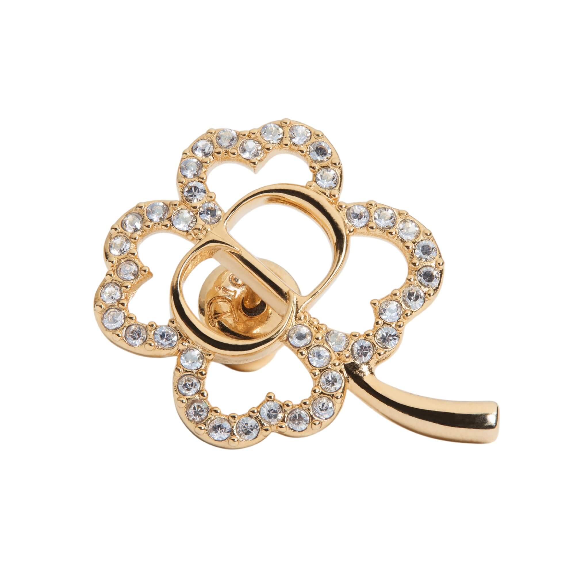 Dior CD Shiny Clover Earrings