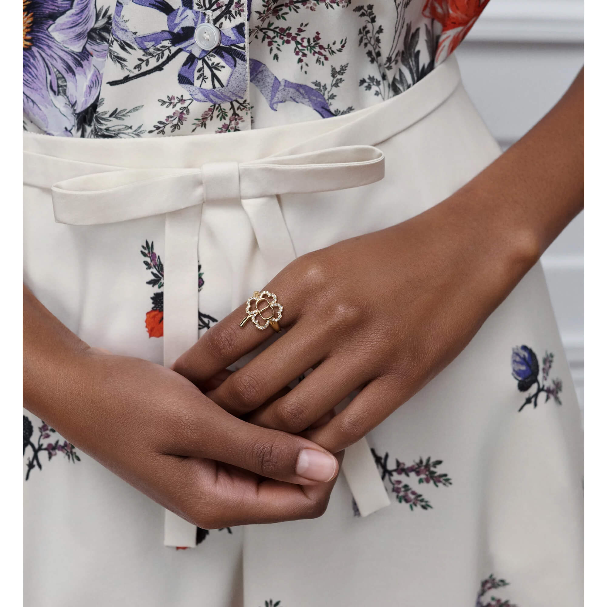 Dior CD Shiny Clover Ring
