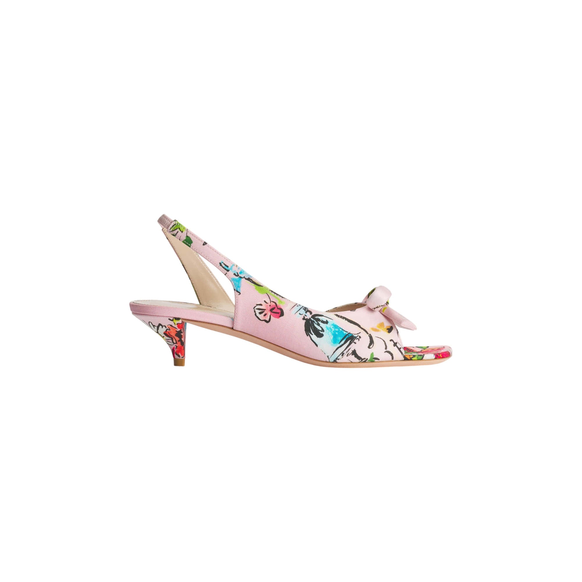 Dior Dioriviera Bow Heeled Slingback Sandal