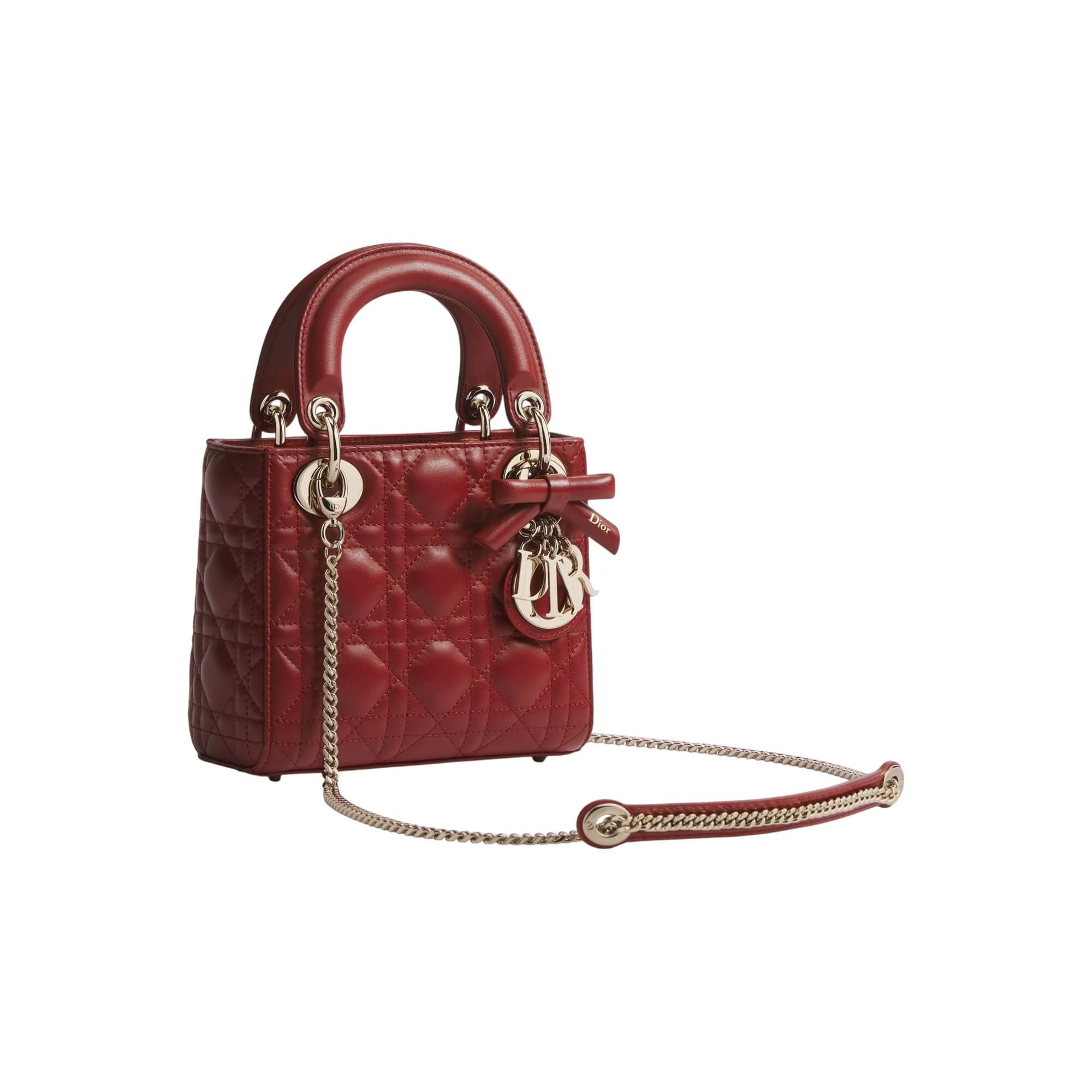 Dior Mini Lady Dior Bag With Chain