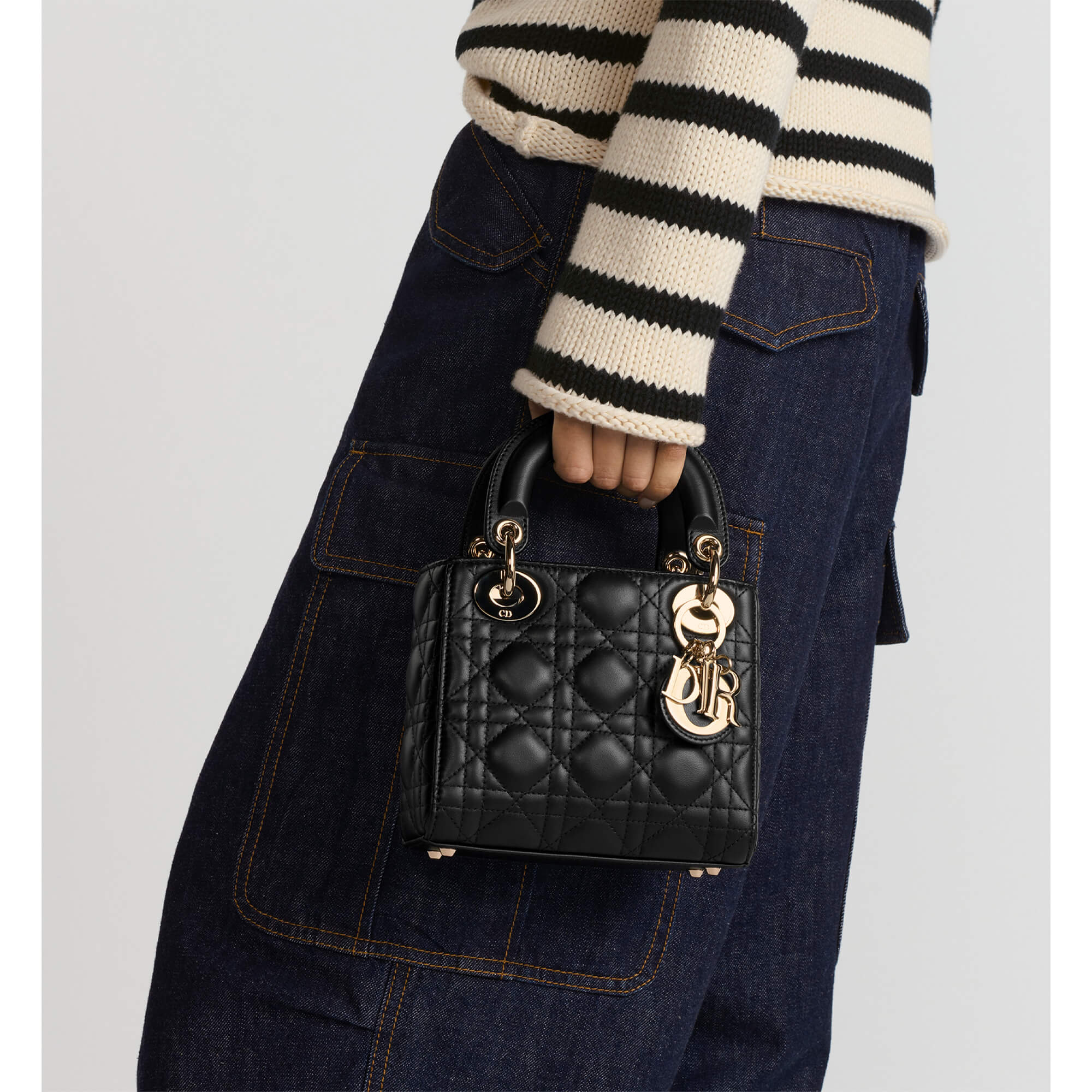 Dior Mini Lady Dior Bag With Chain