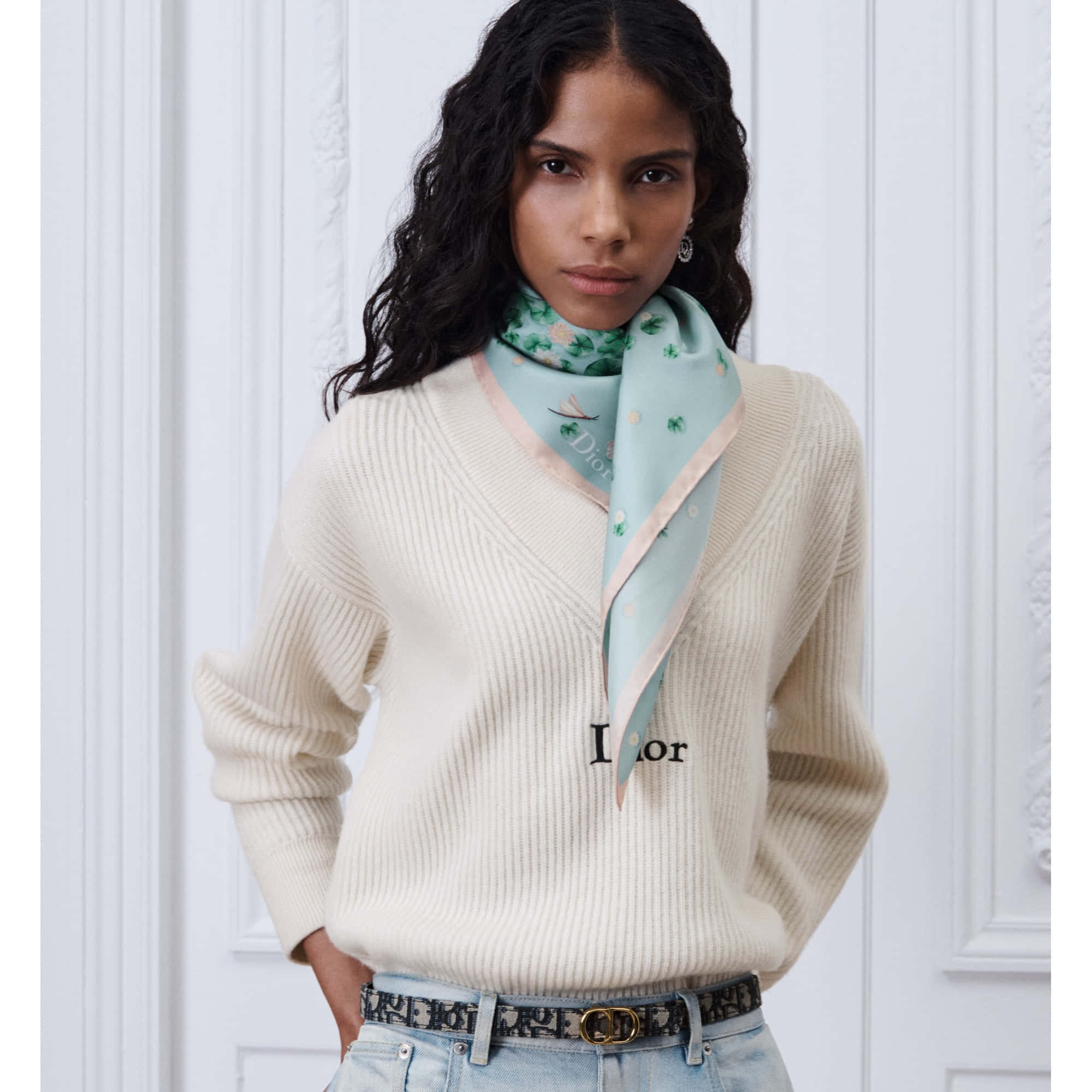 Dior Square Dior Water Lily 90 Scarf