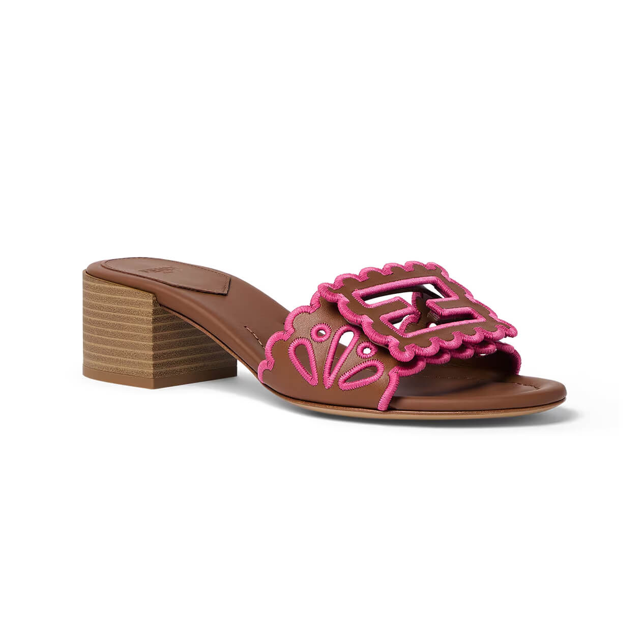 Fendi Baguette Heeled Slides
