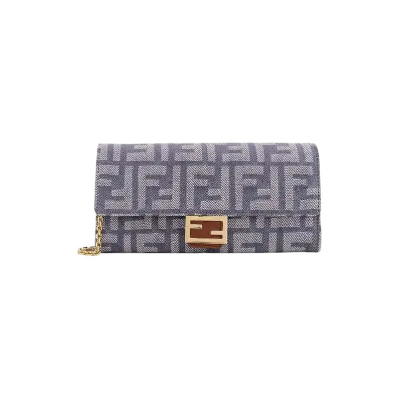Fendi Baguette Continental Wallet With Chain