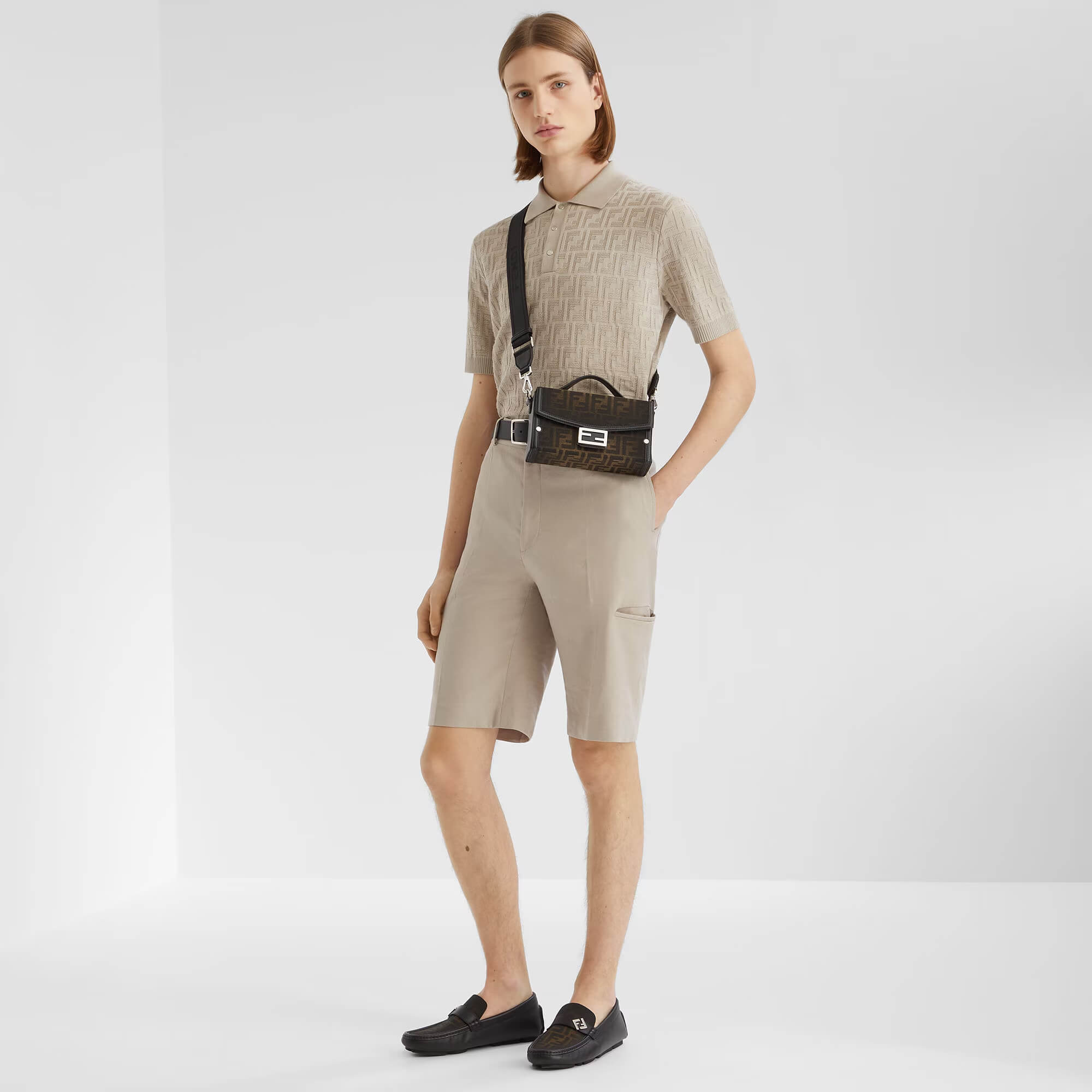 Fendi FF Metal Driving Loafers