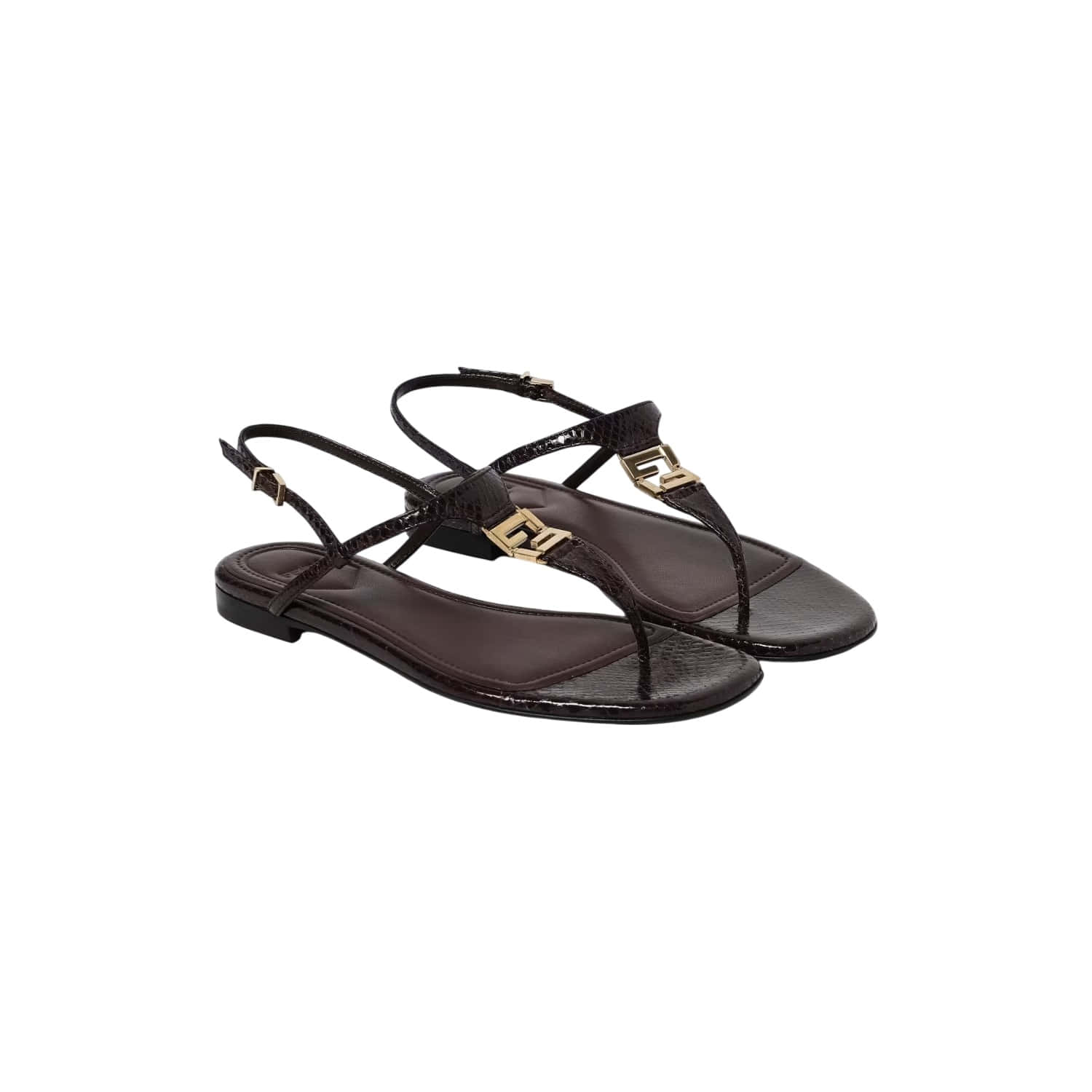 Fendi FFold Leather Sandals