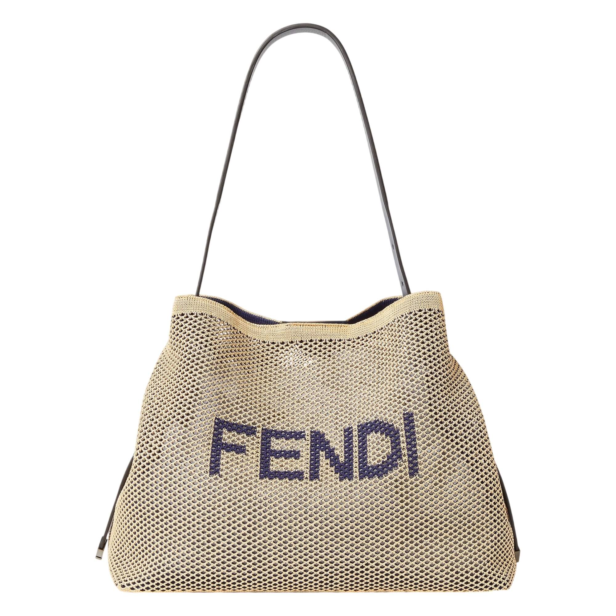 Fendi Hobo Soft Large Woven Raffia Bag