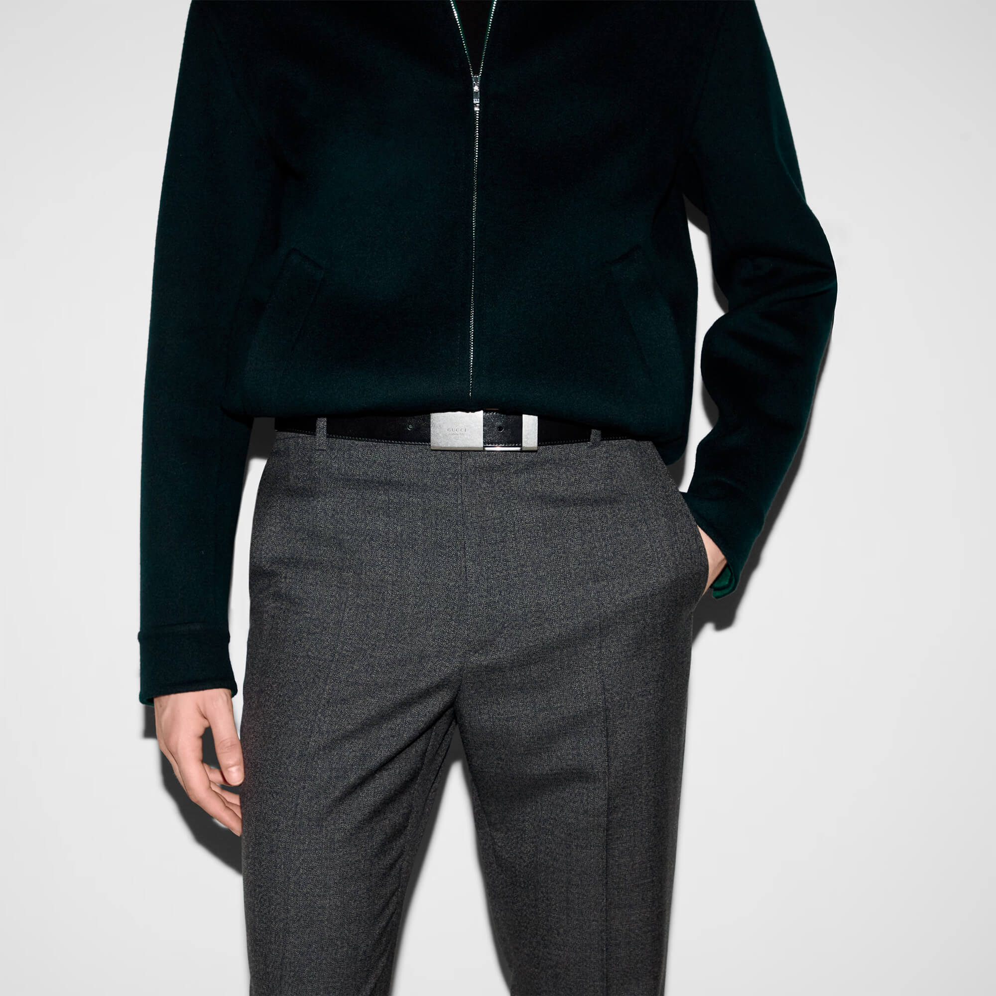 Gucci Belt With Gucci Plaque Buckle