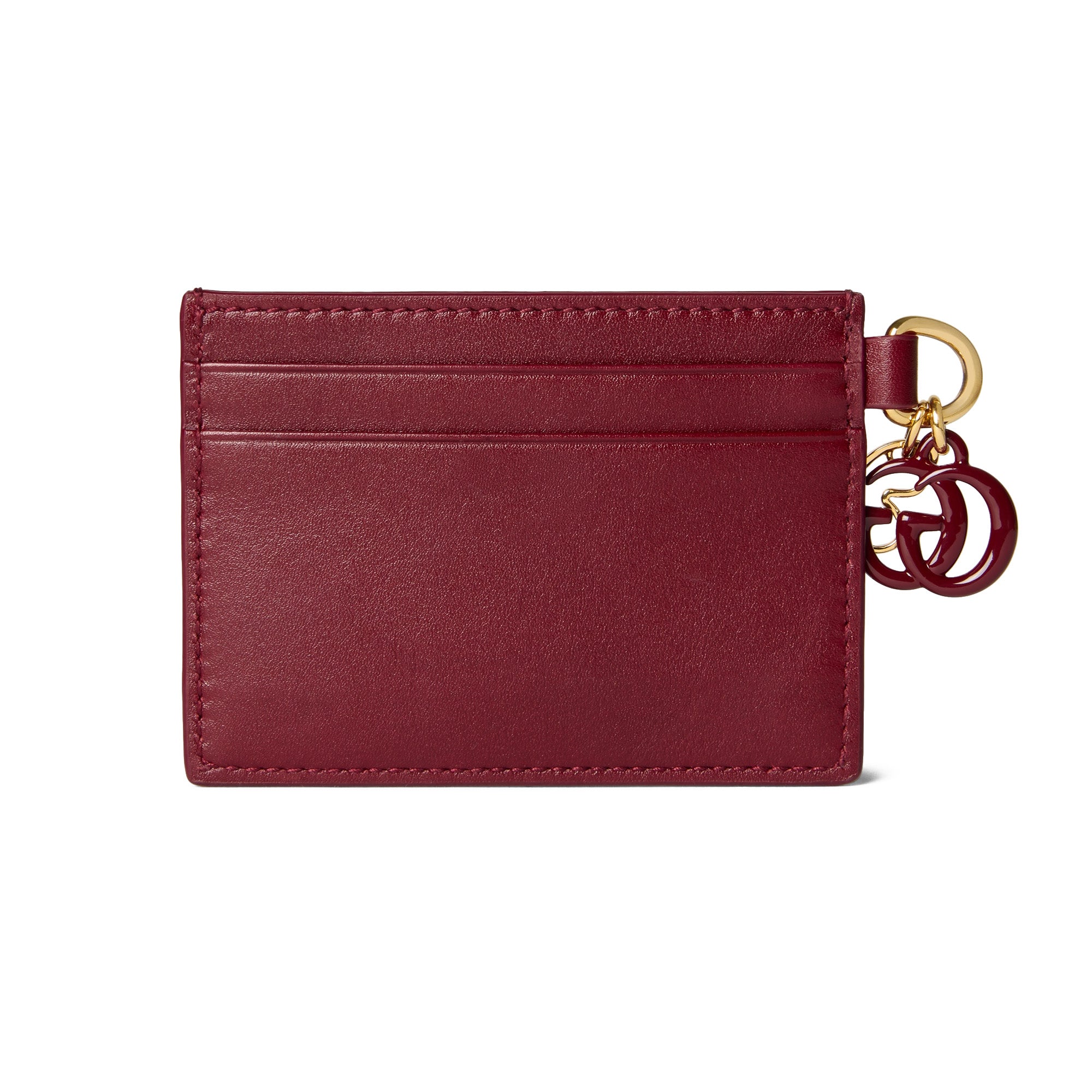 Gucci Card Case With Double G And Butterfly Charm