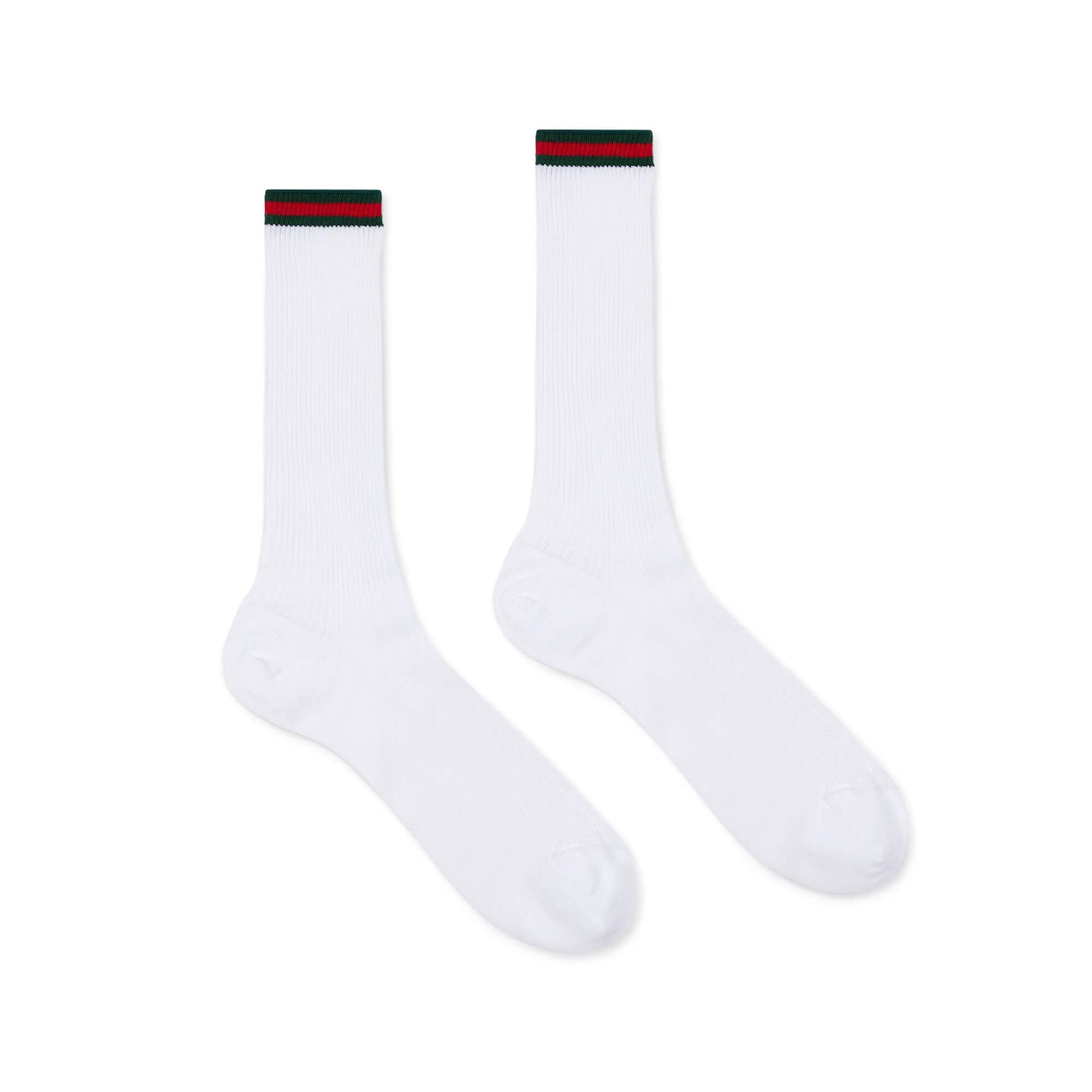 Gucci Cotton White Blend Socks With Web