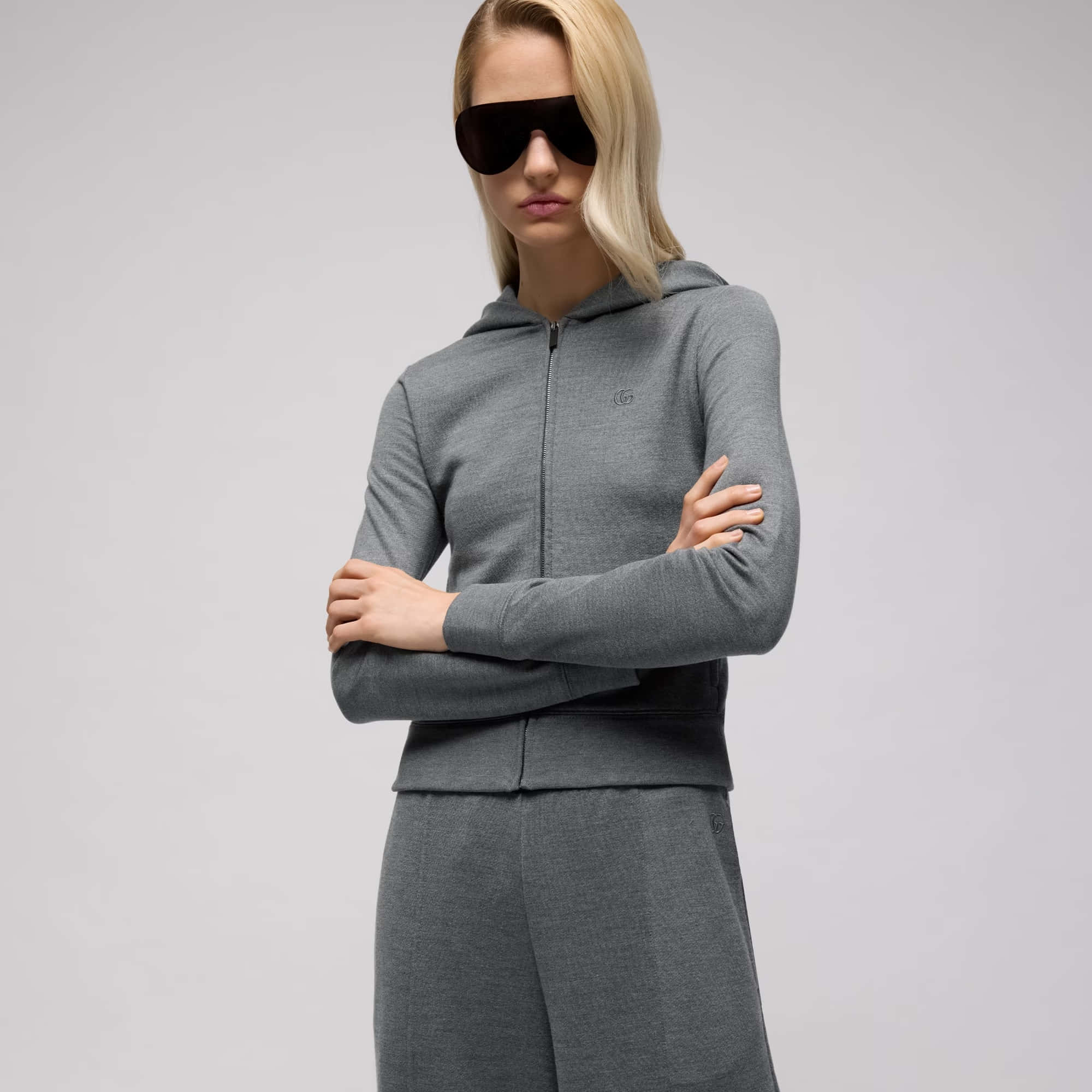 Gucci Cotton Silk Jersey Sweatshirt With Zip