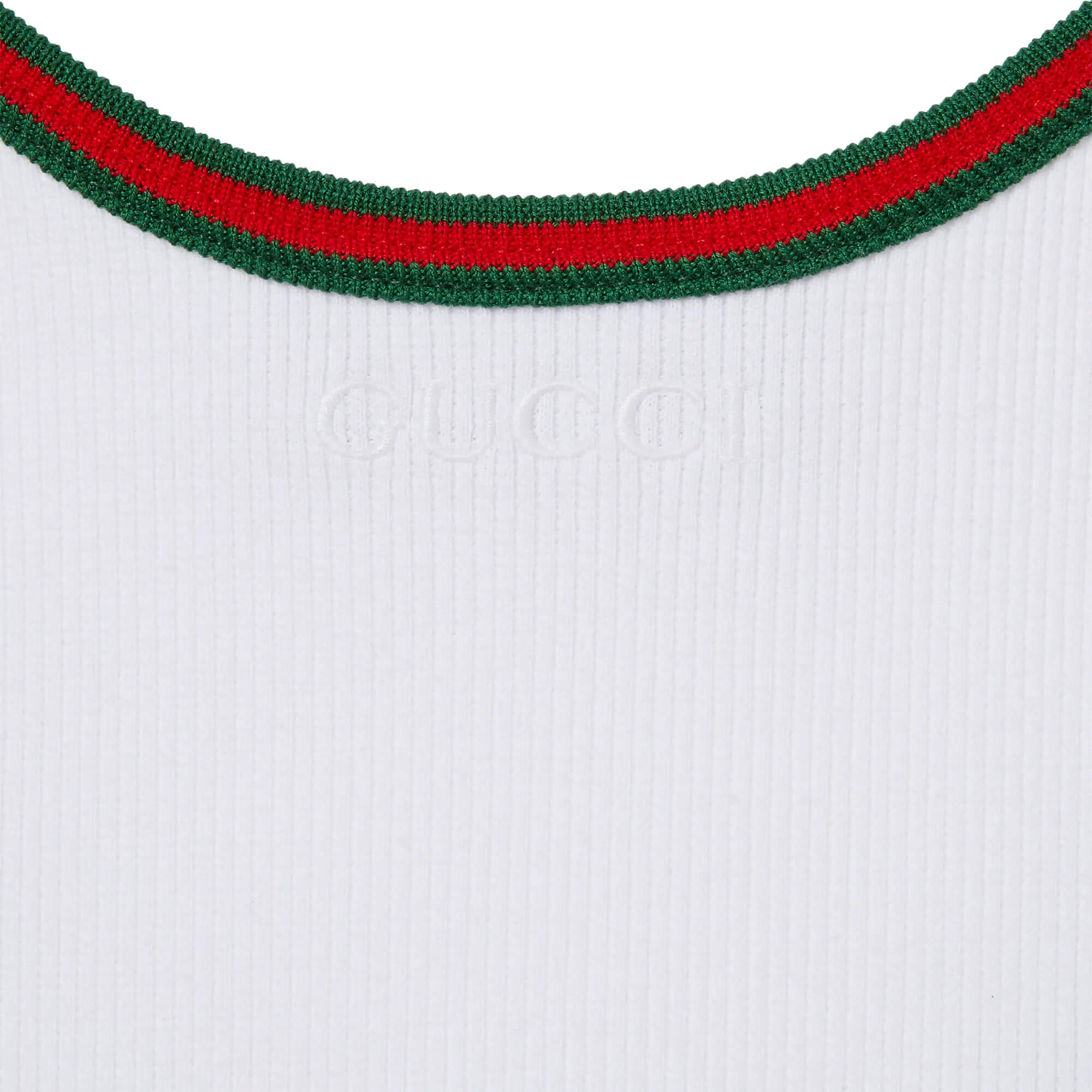 Gucci Cotton Rib Tank Top With Web