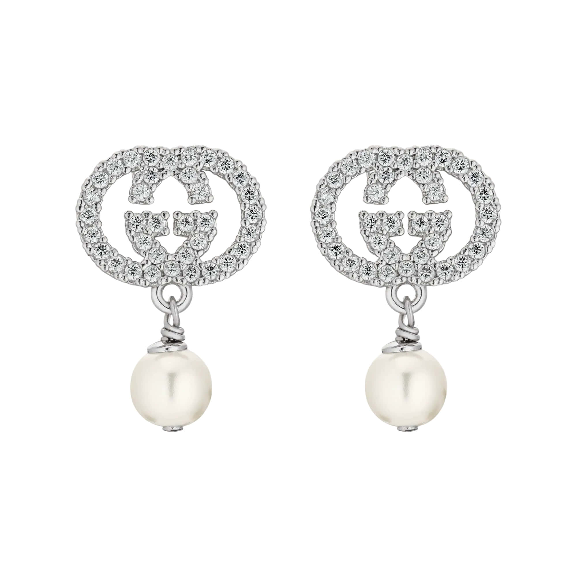 Gucci Crystal Pearl Earrings