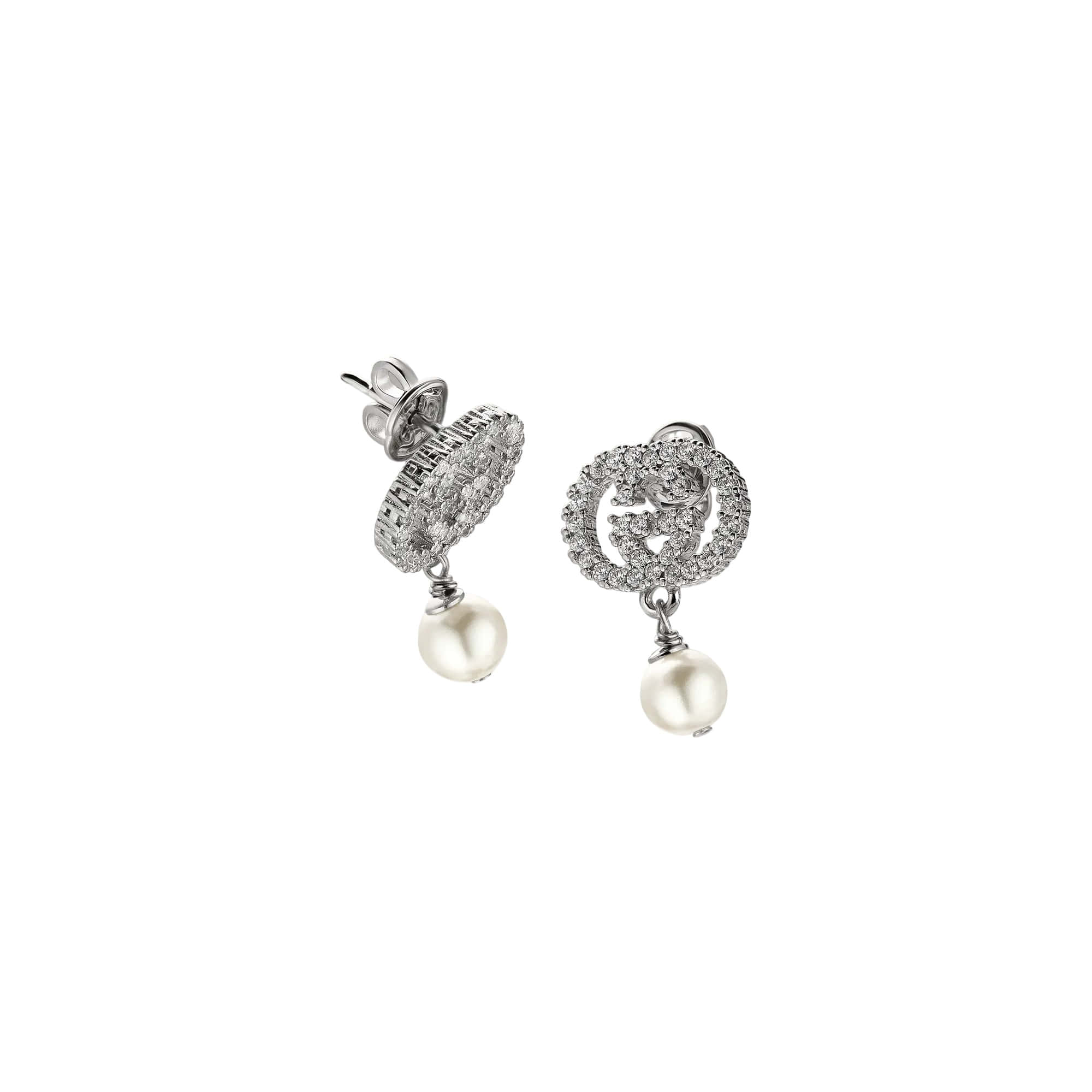 Gucci Crystal Pearl Earrings