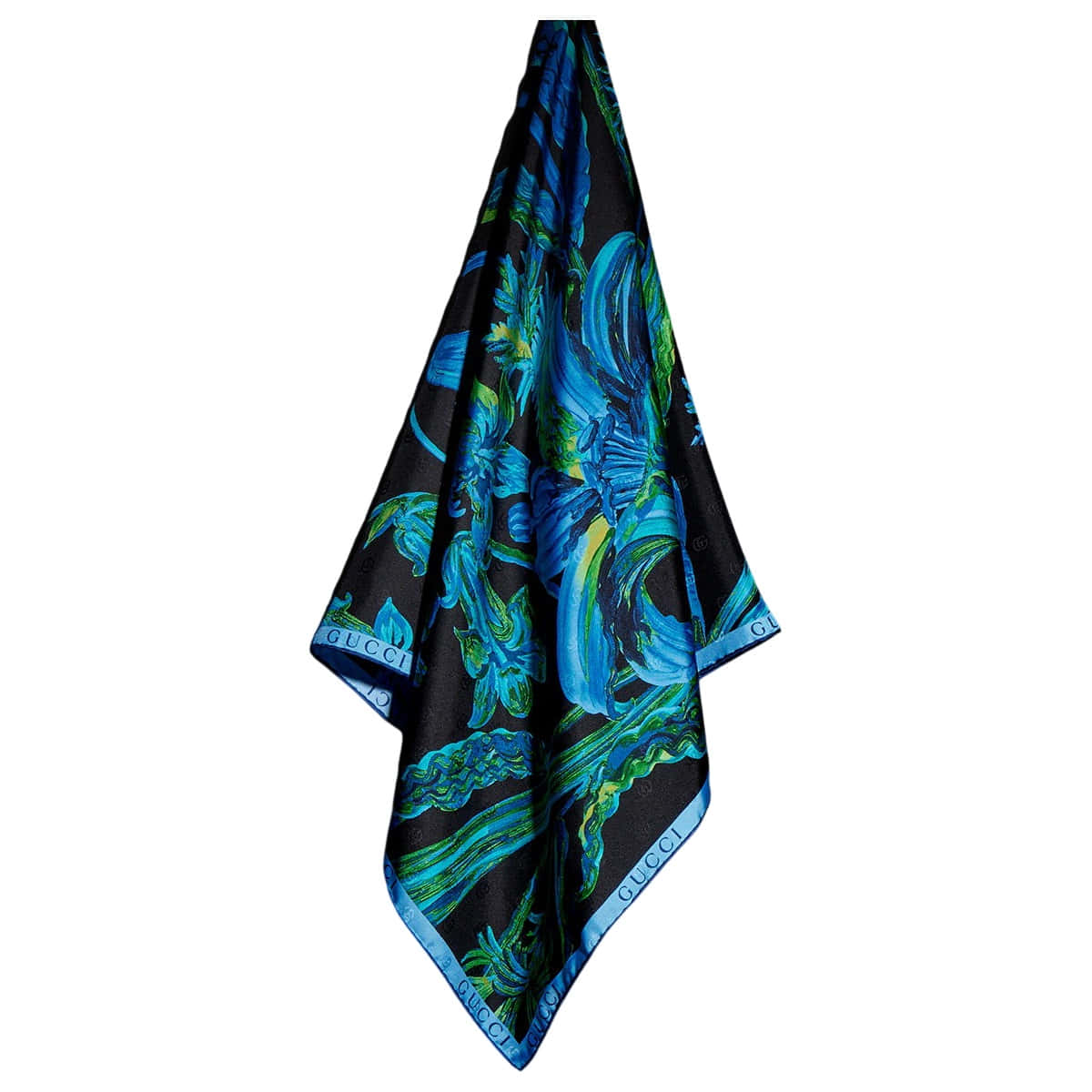 Gucci Floral Double G Silk Twill Carré
