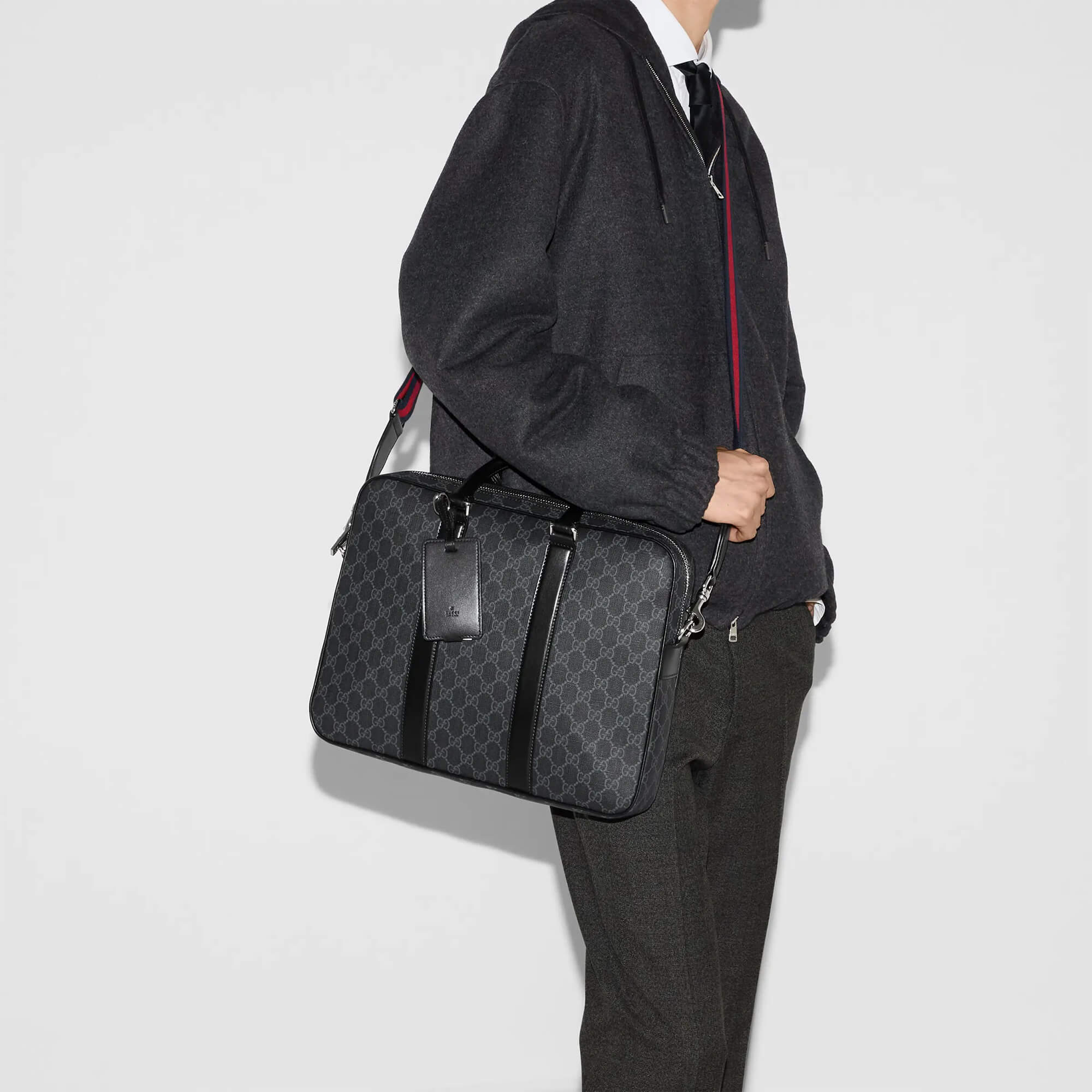 Gucci GG Black Medium Briefcase
